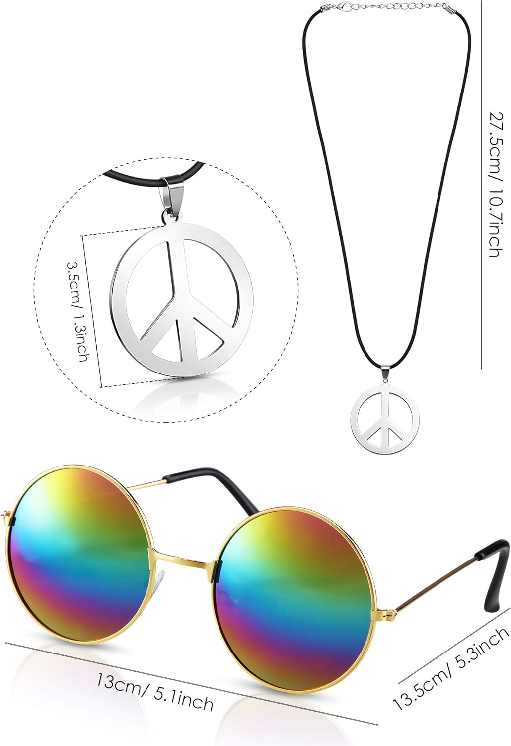 Stylish Hippie Costume Set for Boys Perfect for 60s 70s Party
