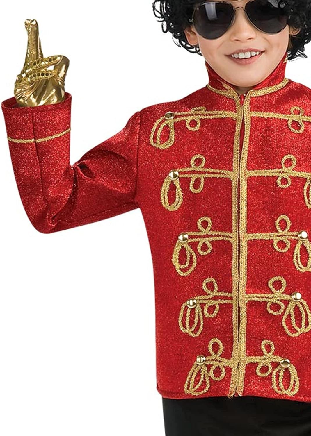 Michael Jackson Childs Deluxe Military Jacket Red