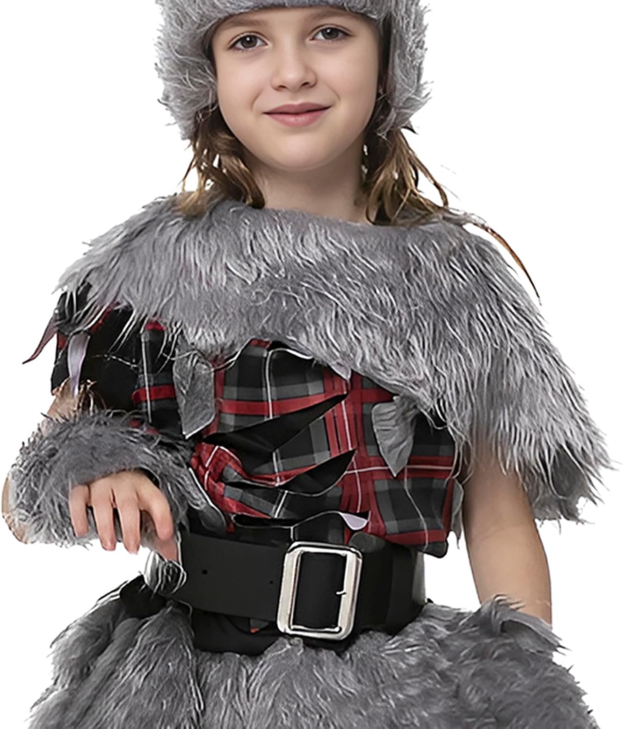 JIAHG Halloween Faux Fur Werewolf Costume Perfect for Kids Cosplay Party