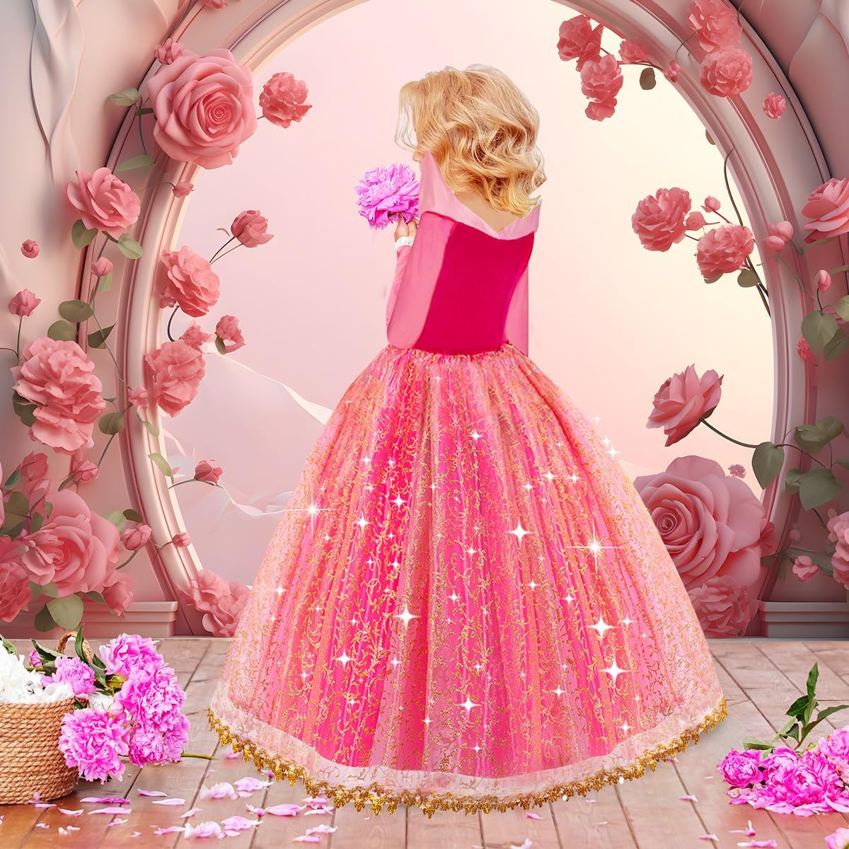 Meland - Sparkling Princess Dress Up Gown for Girls - Posh Elegant P firmware