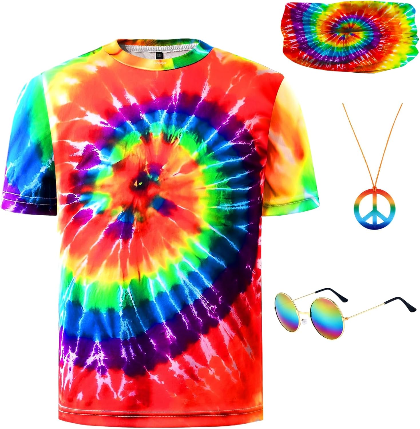 Boys 4-Piece Hippie Costume Set