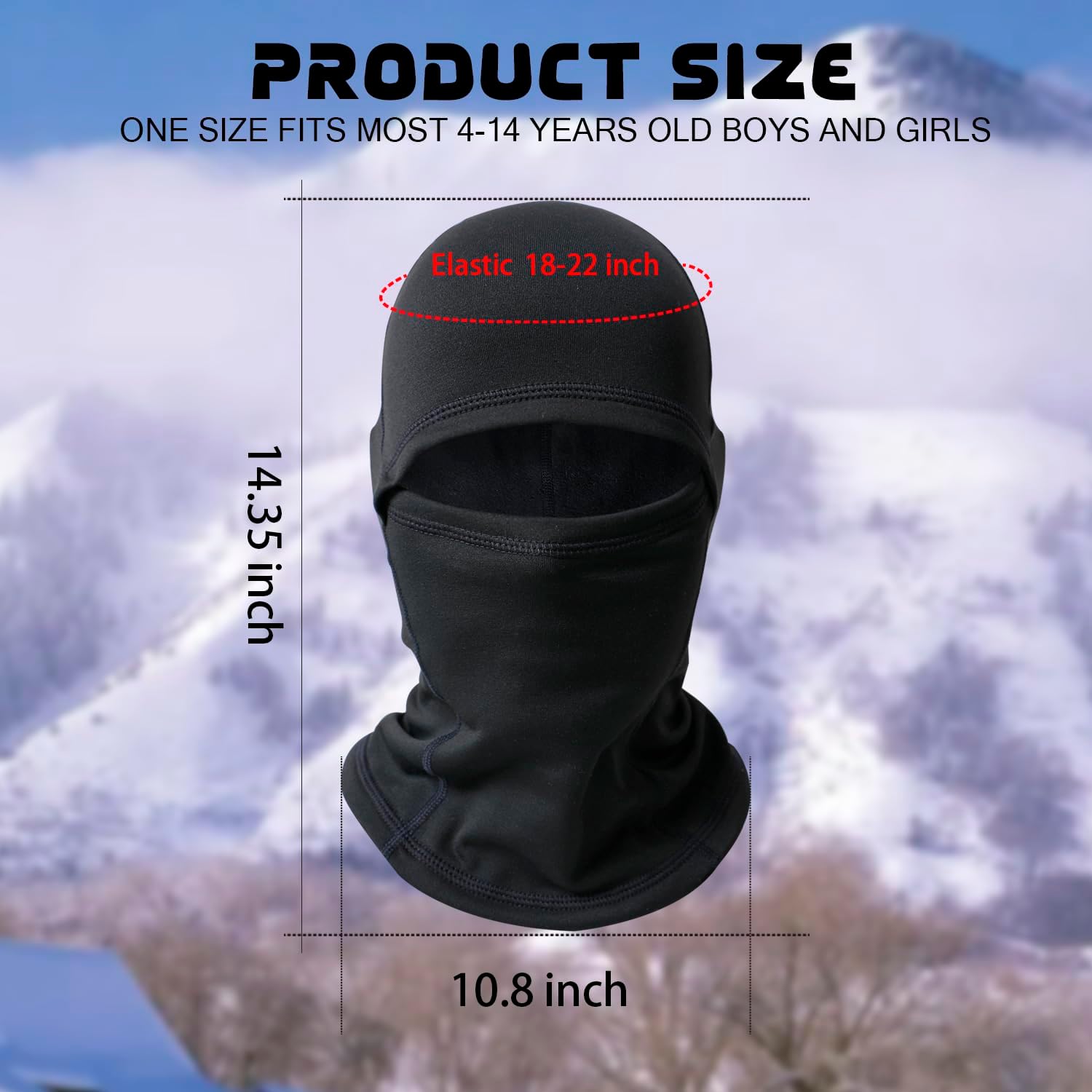 Warm Windproof Face Mask for Kids Extreme Cold Resistance Style