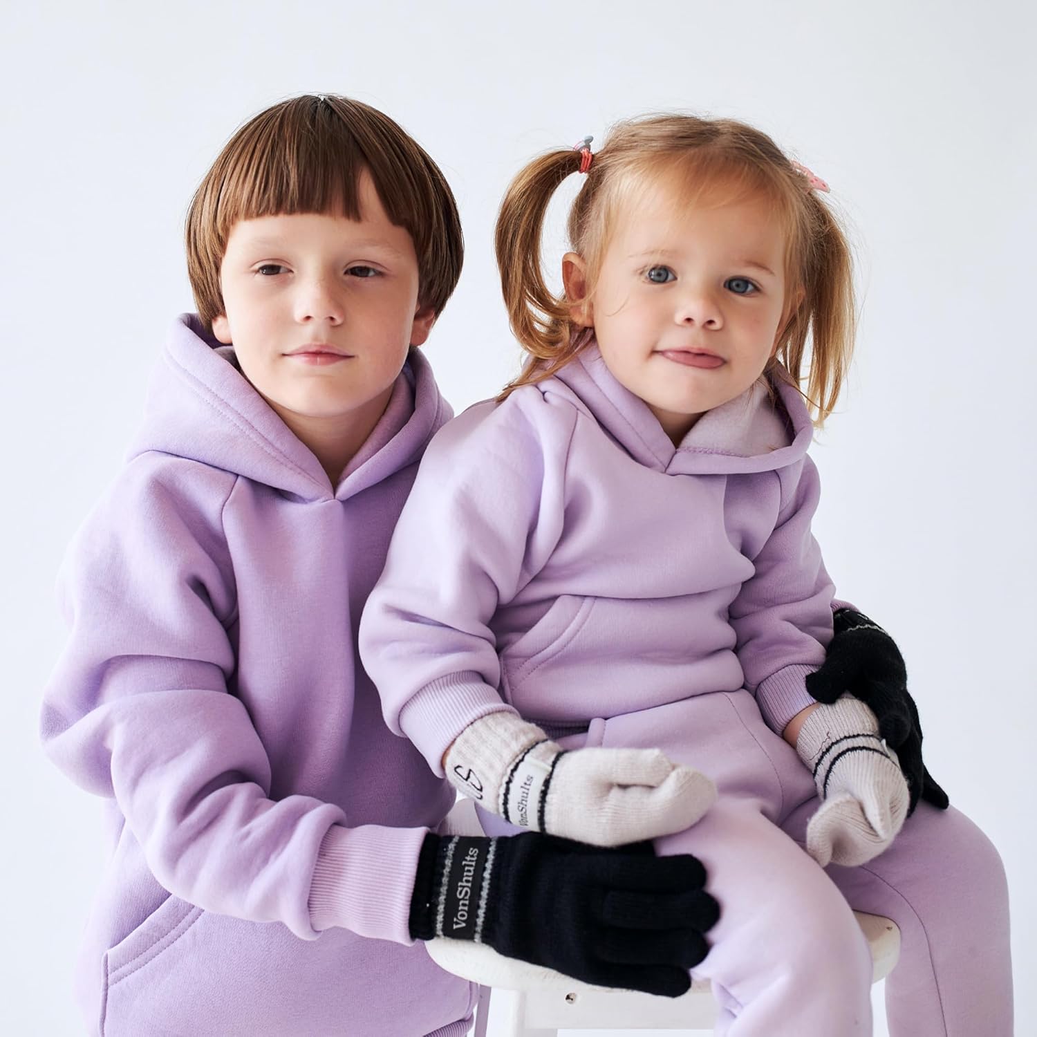 VonShults Merino Wool Winter Gloves - Soft Stylish Christmas Gift for Kids