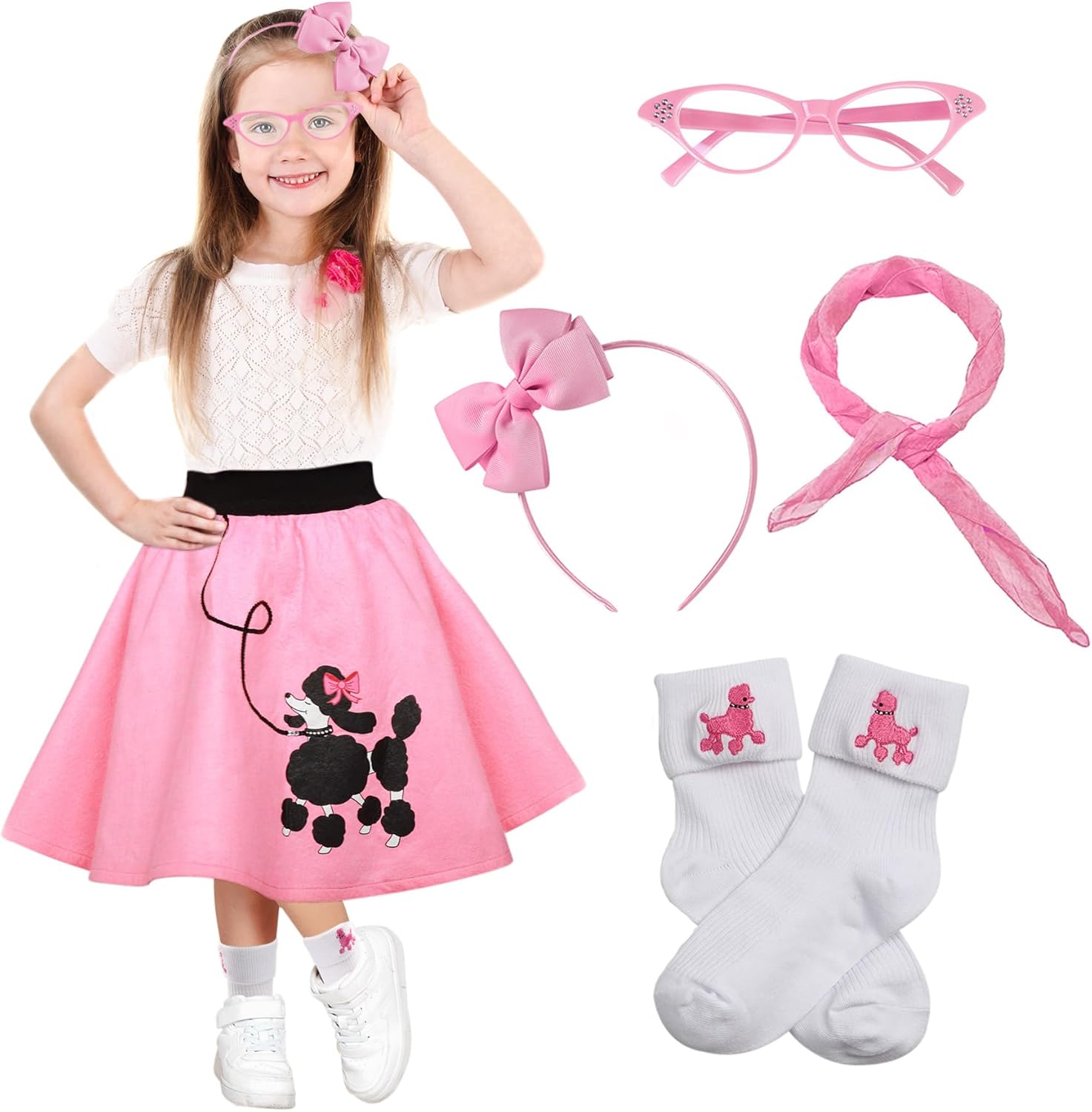 1950s Poodle Skirt Costume for Girls 50s Day More
