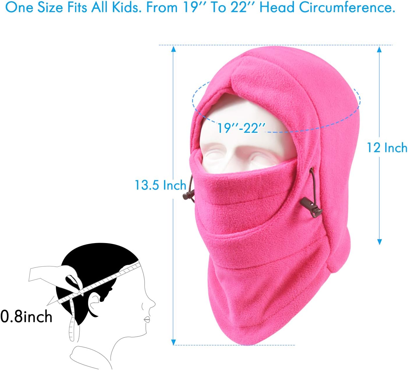 Your Choice Balaclava Ski Cycling Face Mask for Kids Cold Weather Protection