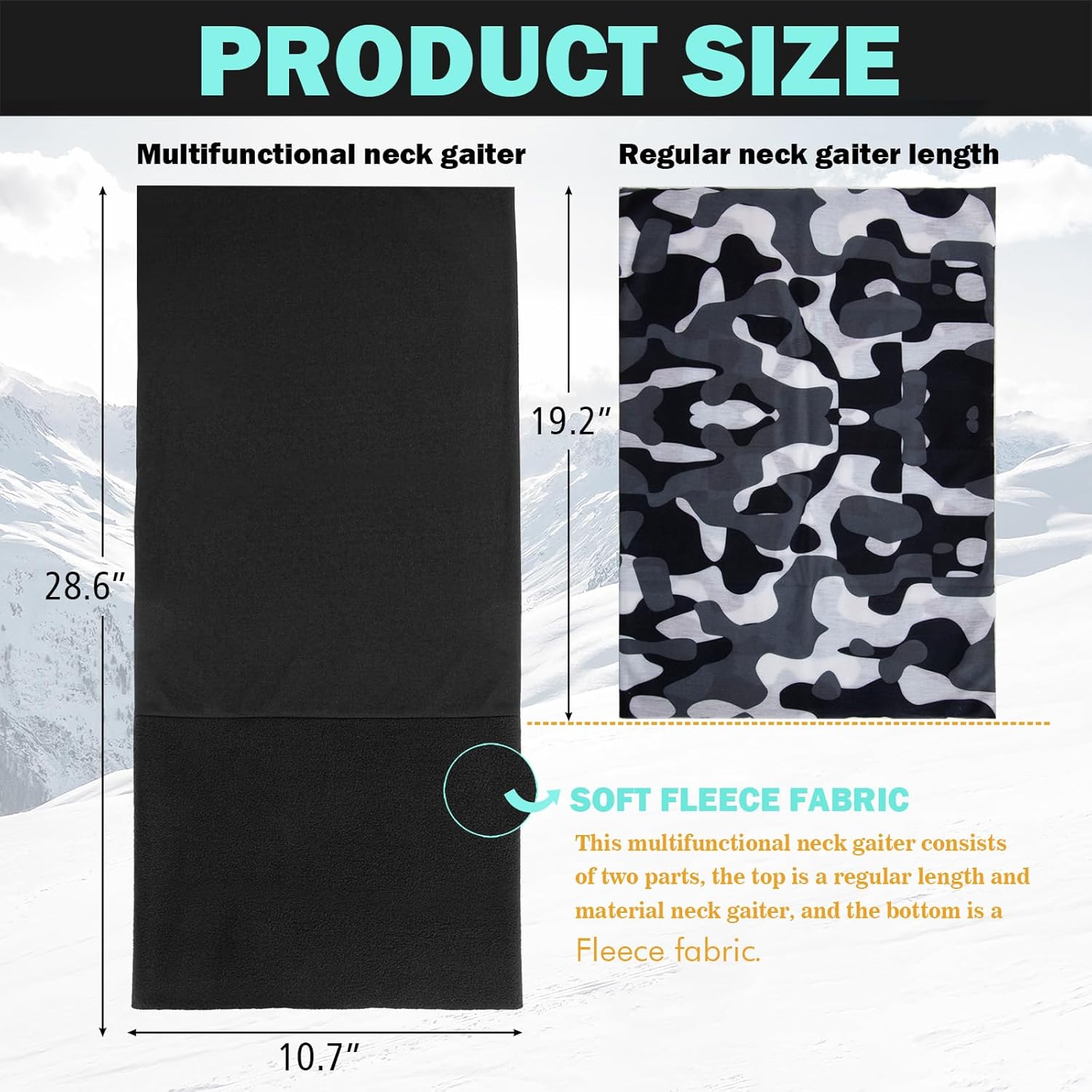 XURIGOX Winter Fleece Neck Gaiter