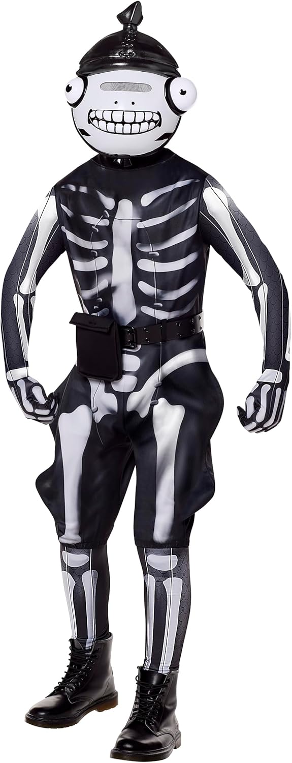 Spirit Halloween Fortnite Fishskull Youth Costume Gaming Halloween_concatenate