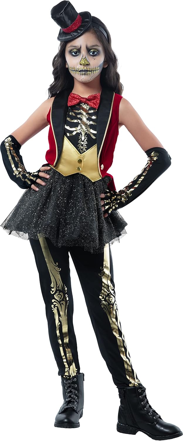 Rubies Girls Forum Circus Skeleton Costume Dress Halloween Party Must-Have