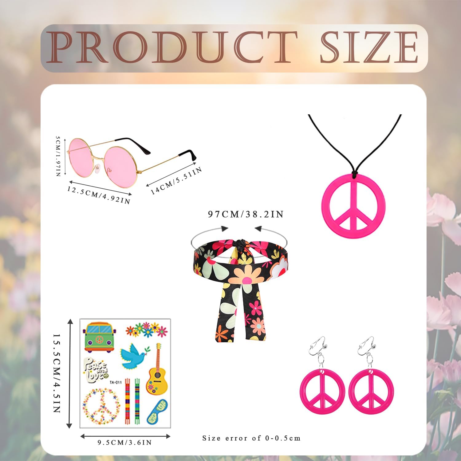 Big Special Kids 60s70s Hippie Costume for Girls