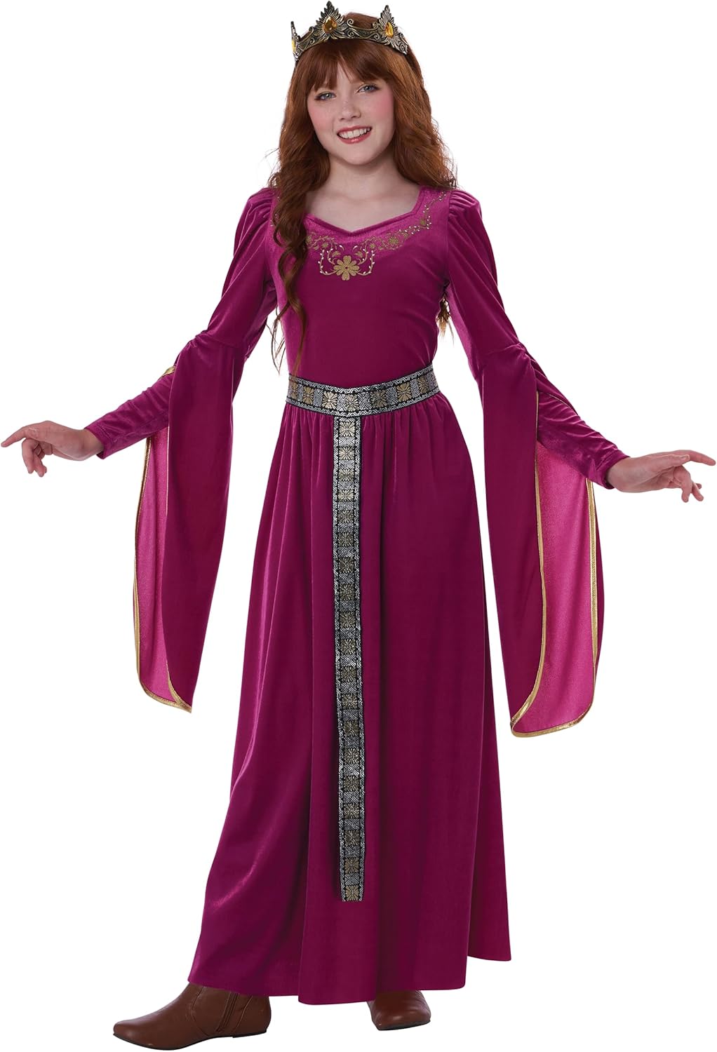 Girls Medieval Fire and Glowing Princess Costume