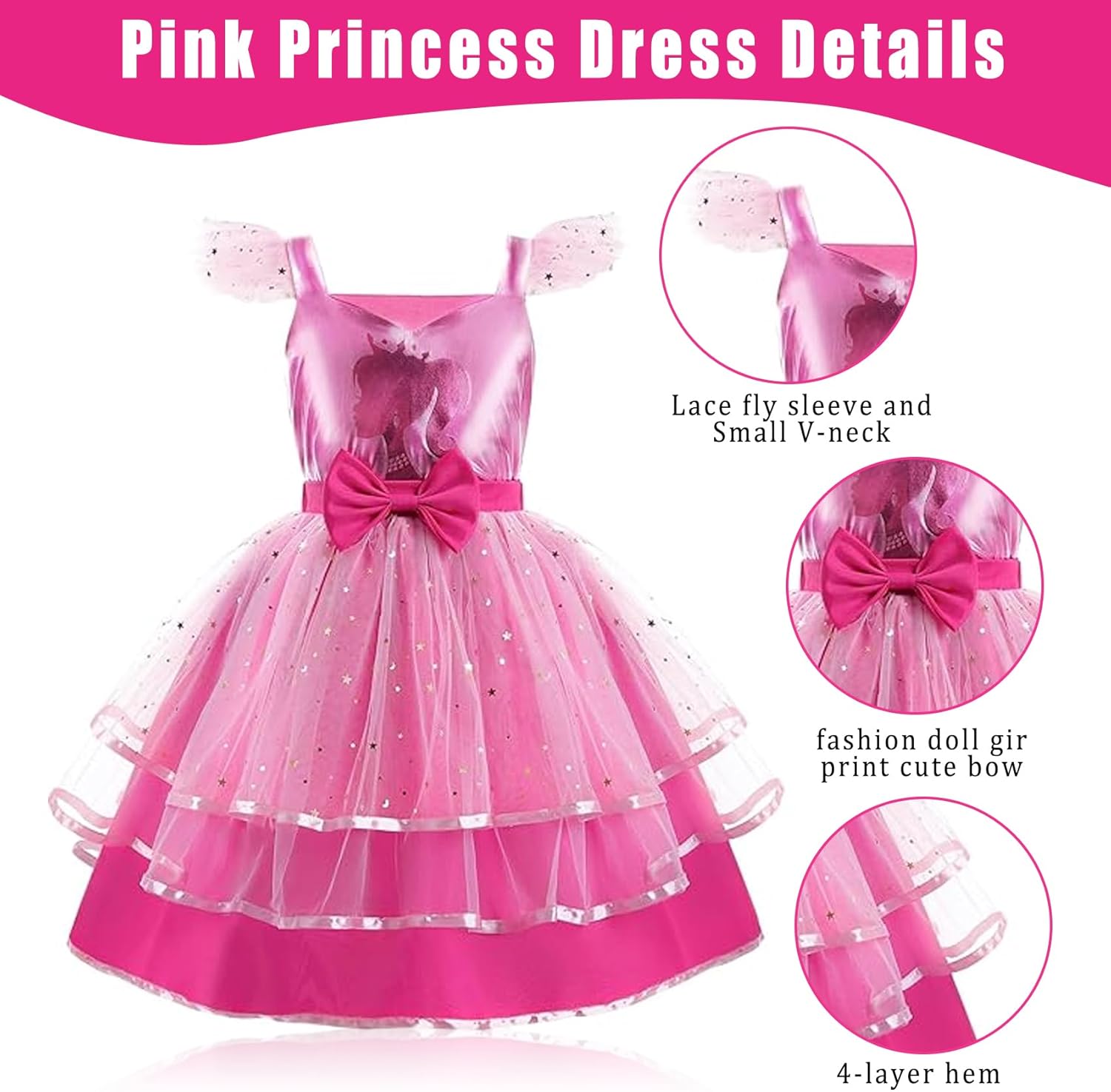 WYB Petite Gown Girls Costume Dress Cosplay for 4-10 Years