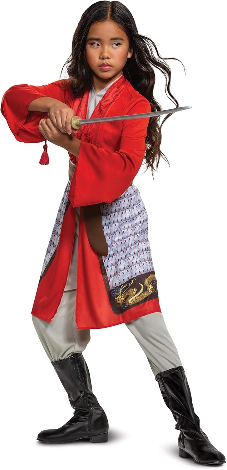 Mulan Costume for Girls - Hero Warrior Dress Up Outfit