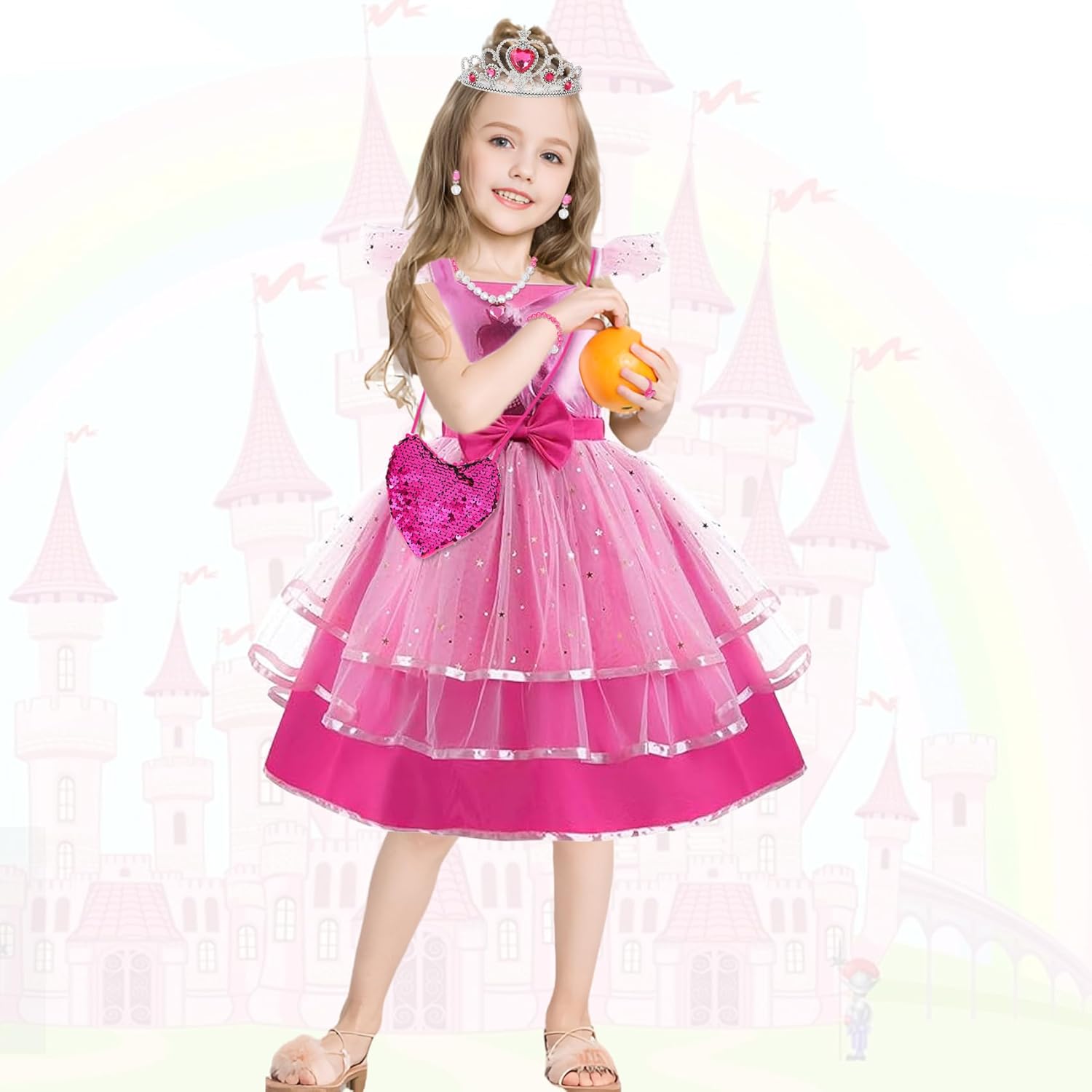 WYB Petite Gown Girls Costume Dress Cosplay for 4-10 Years