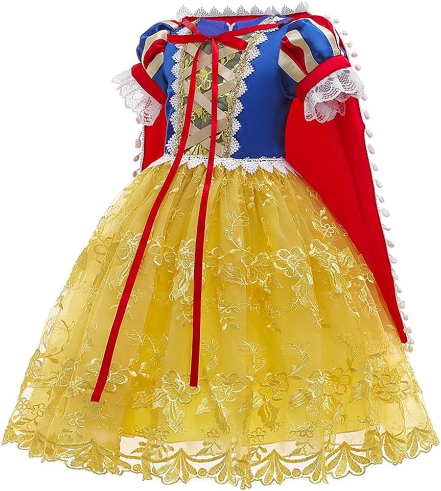 Princess Snow White Costume Set Dress - Halloween Perfect Choice