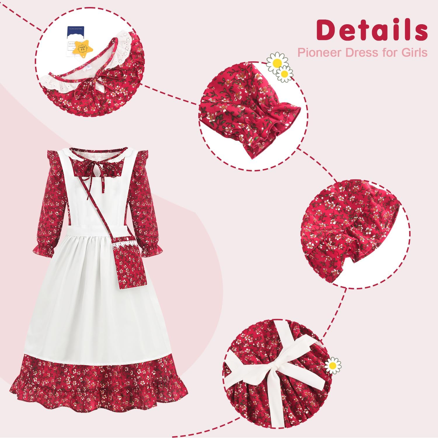 Adorable Colonial Prairie Girls Dress Perfect for Little BSmithers