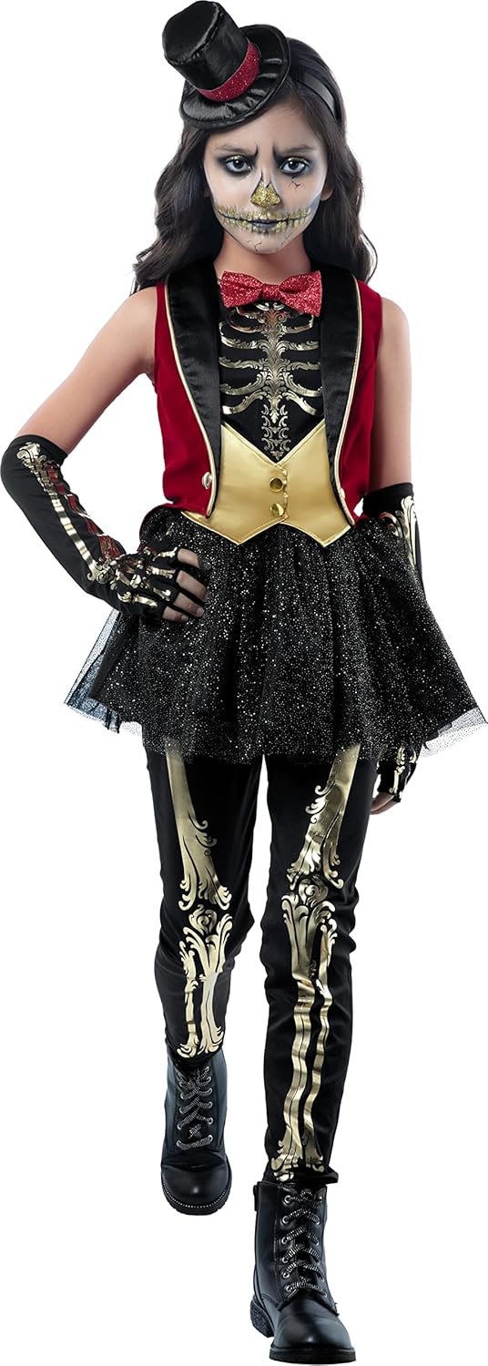 Rubies Girls Forum Circus Skeleton Costume Dress Halloween Party Must-Have