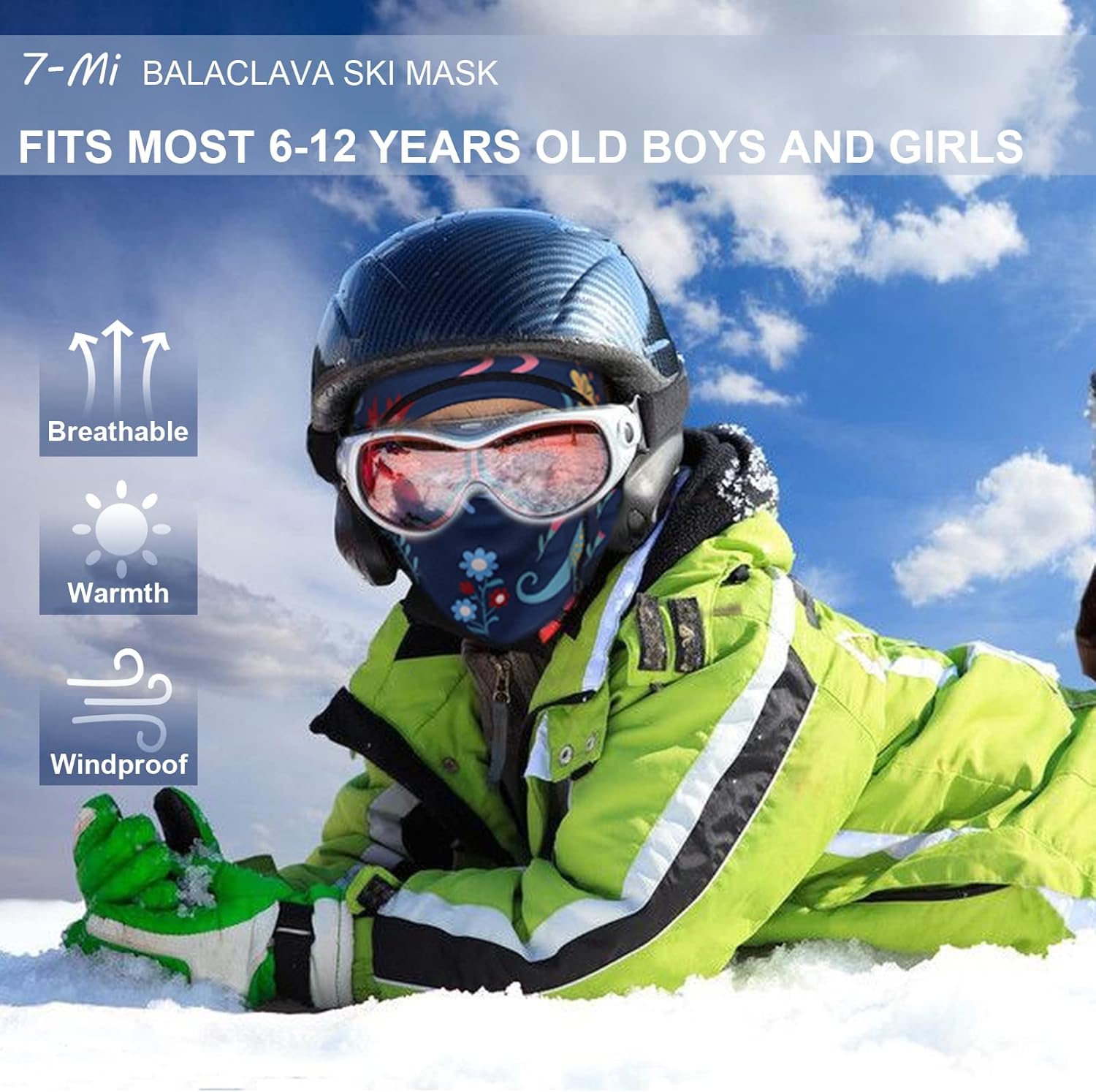 Keep Warm in Winter - Kids Balaclava Ski Mask with Cartoon Patterns