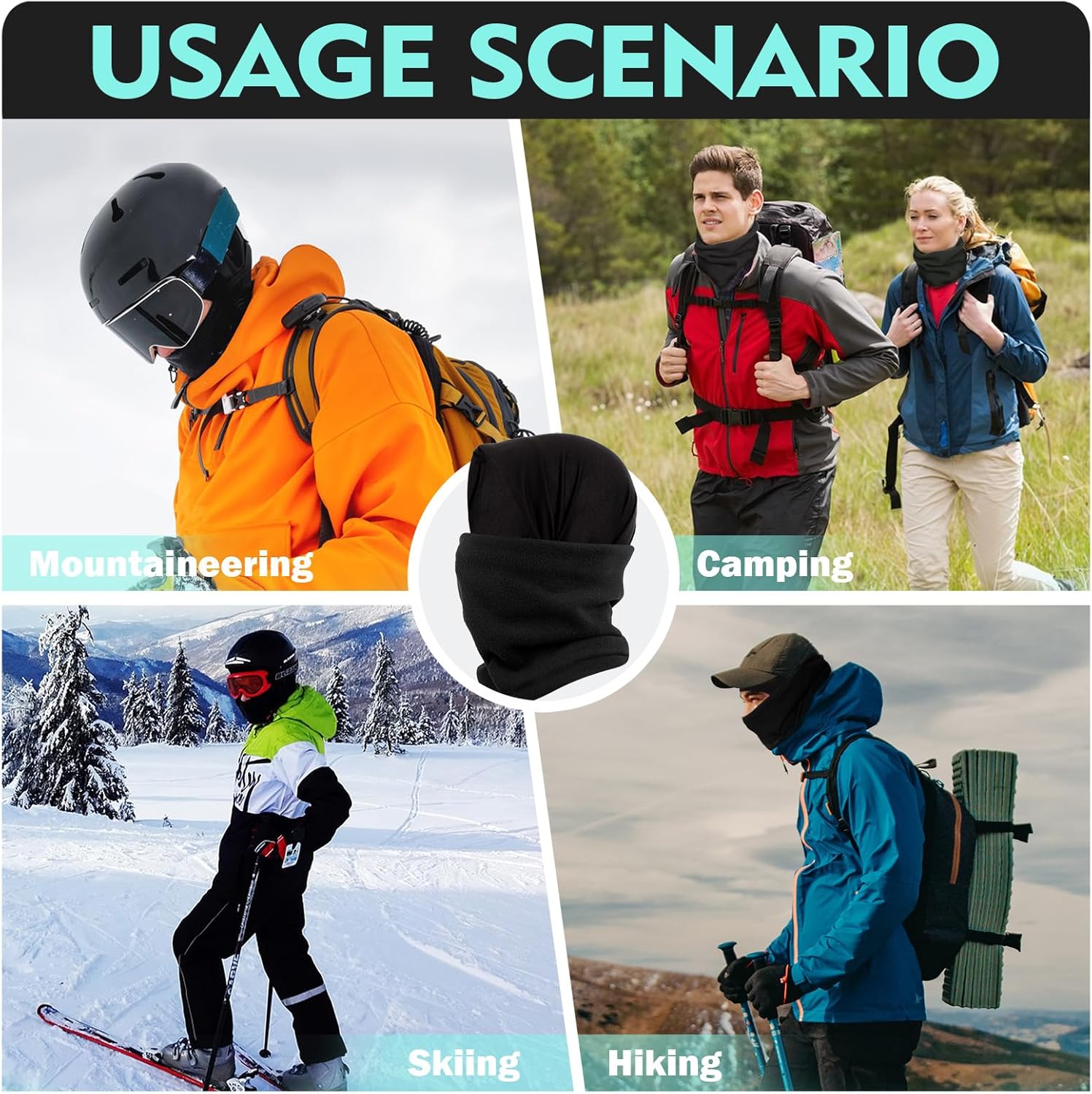 XURIGOX Winter Fleece Neck Gaiter