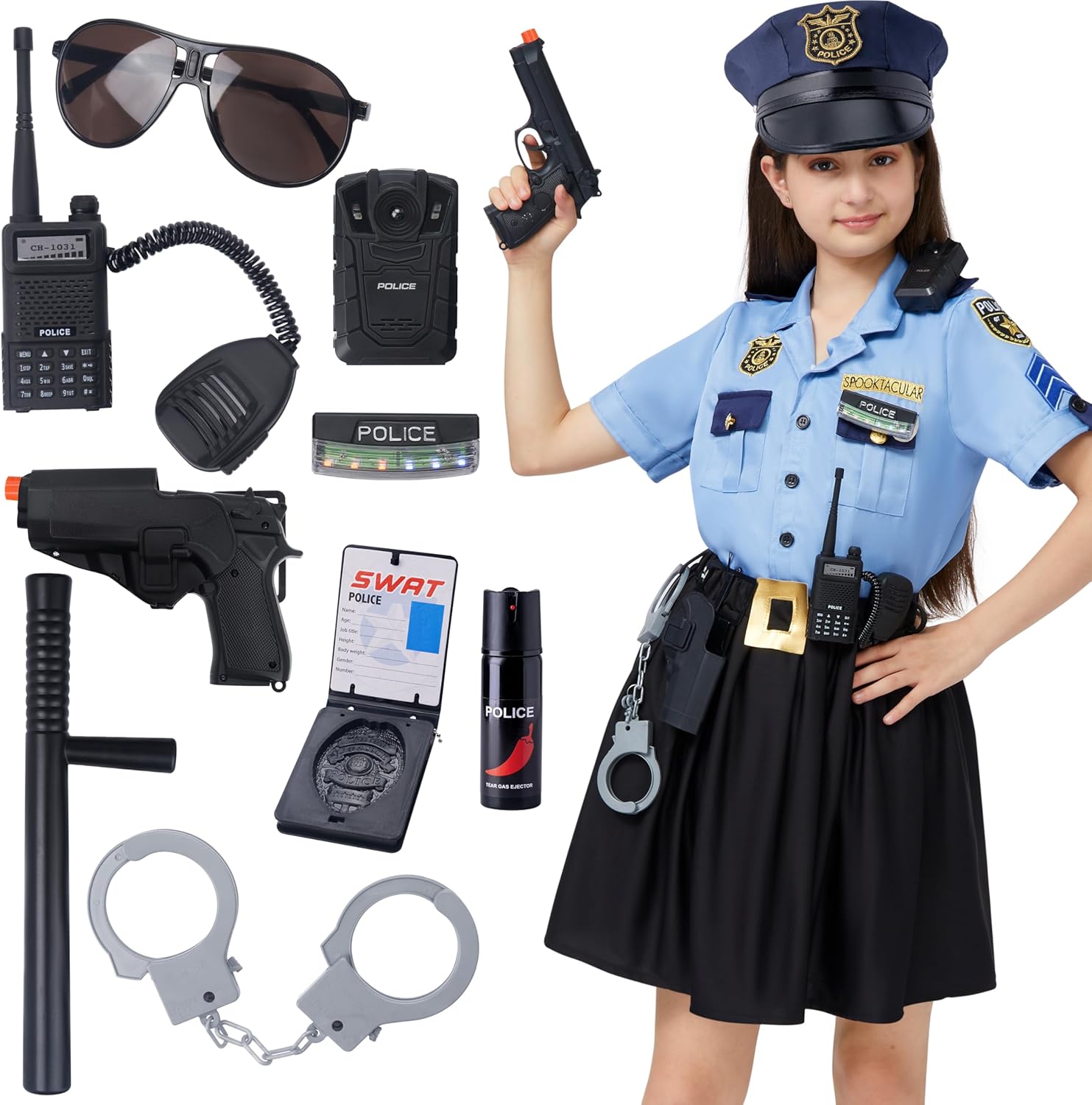 Halloween Girls Police Officer Costume