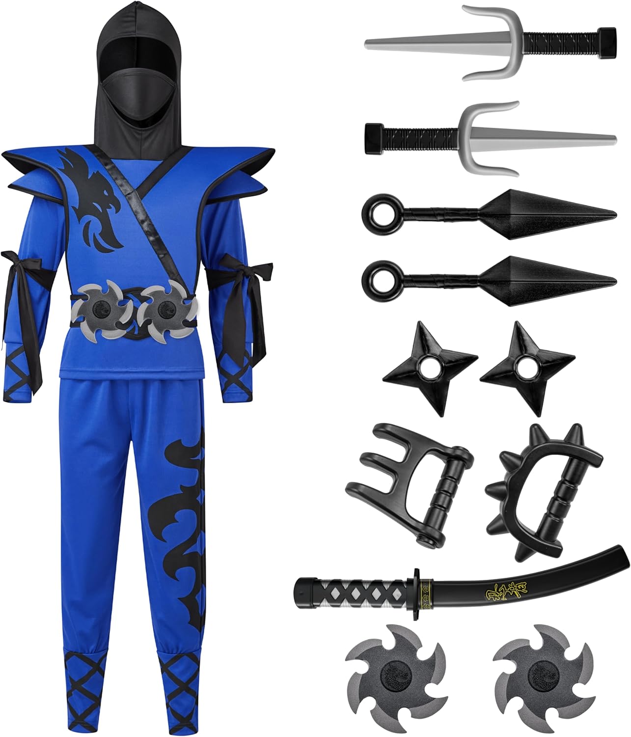 Spooktacular Creations Kids Birdy Blue Ninja Costume for Boys