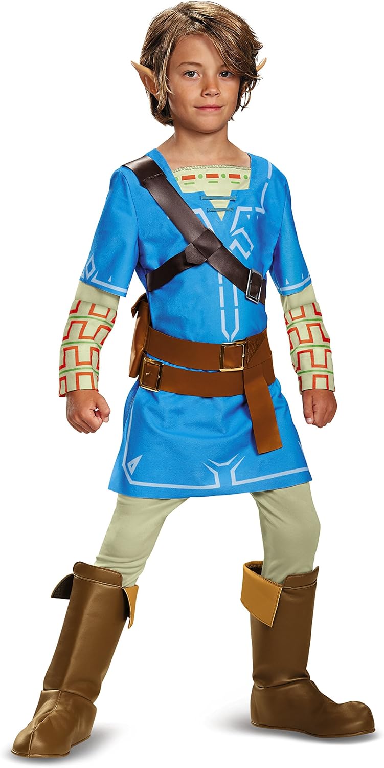 Link Breath Of The Wild Deluxe Costume Blue Medium Halloween