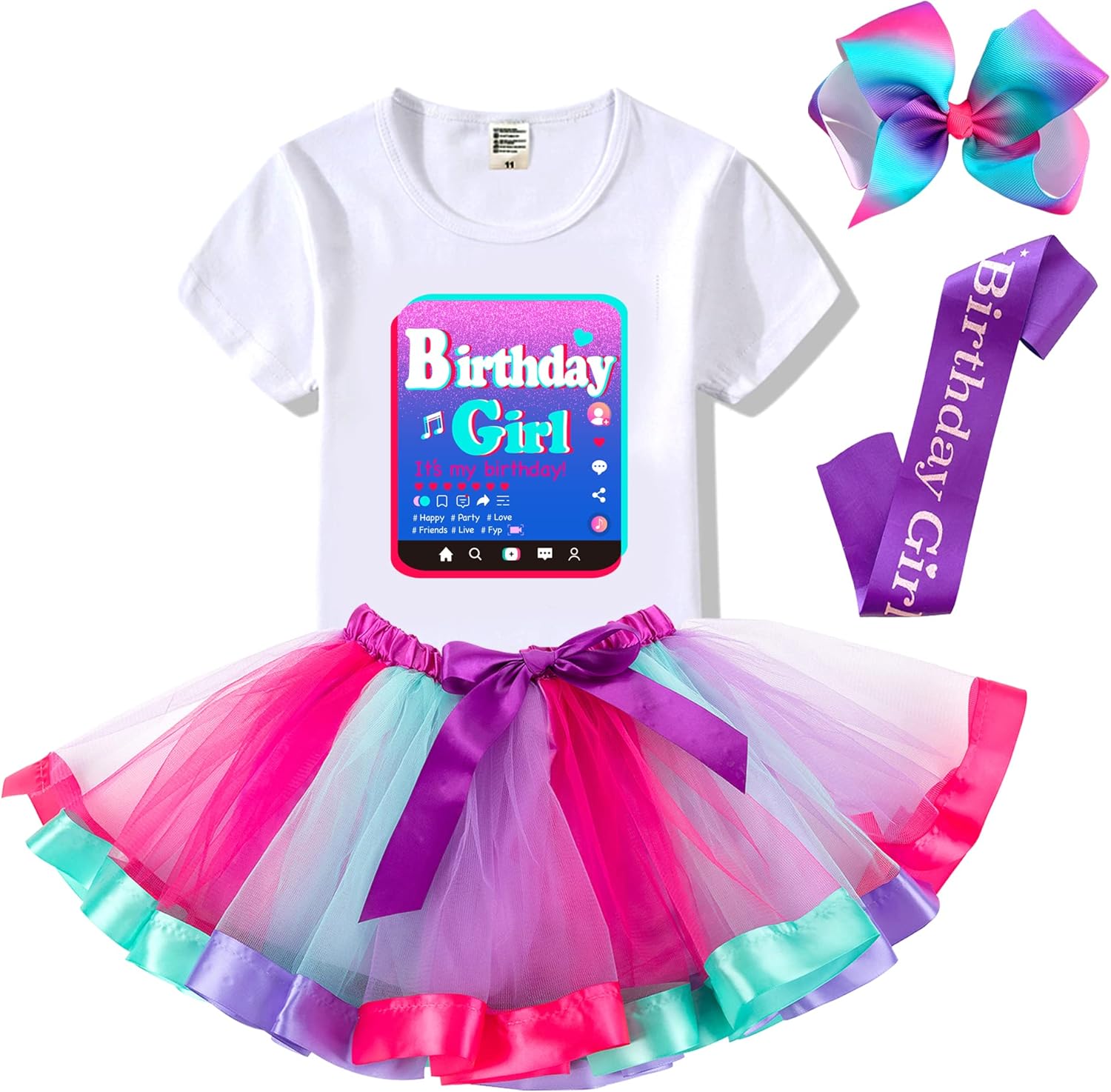 Birthday Party Outfit for Girls Tutu and Sian Kids Costume