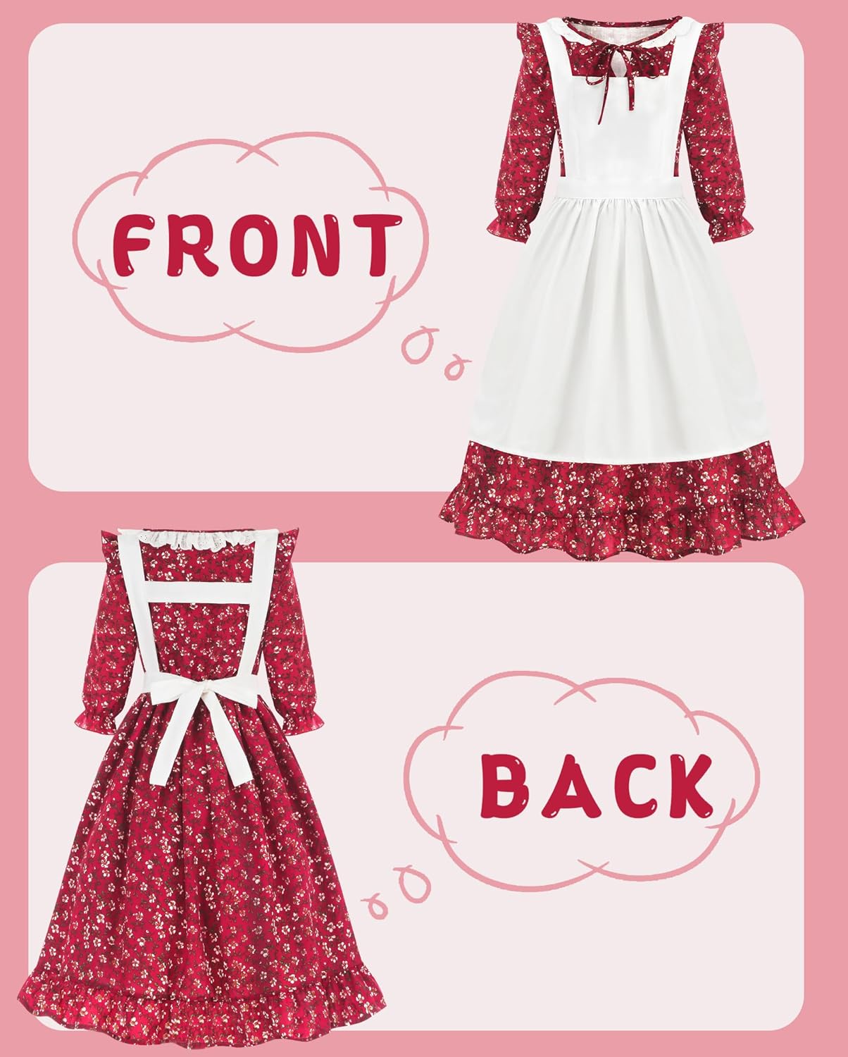 Adorable Colonial Prairie Girls Dress Perfect for Little BSmithers