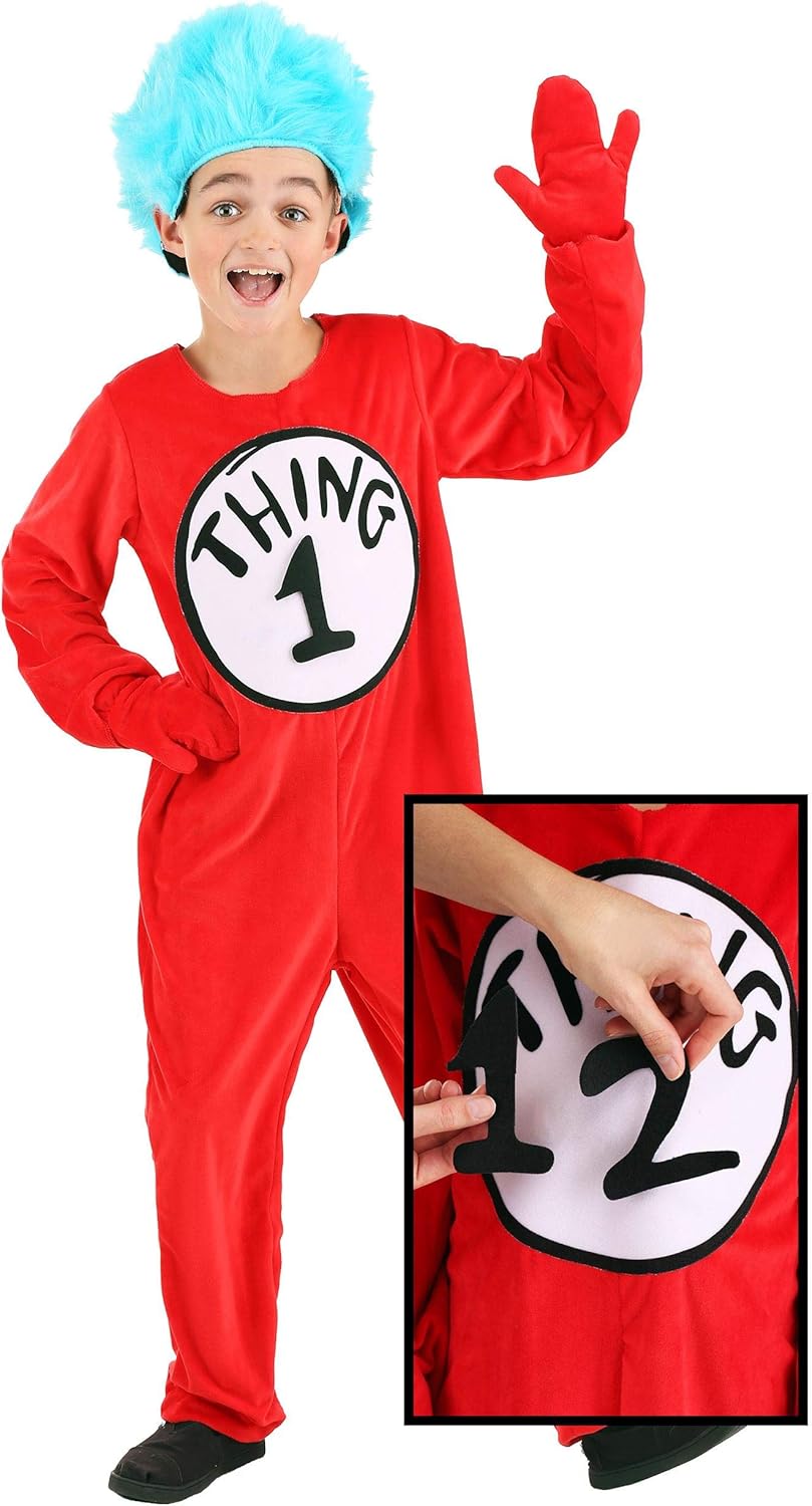 Elope Dr Seuss costume for kids - Thing 1 Thing 2 - Large