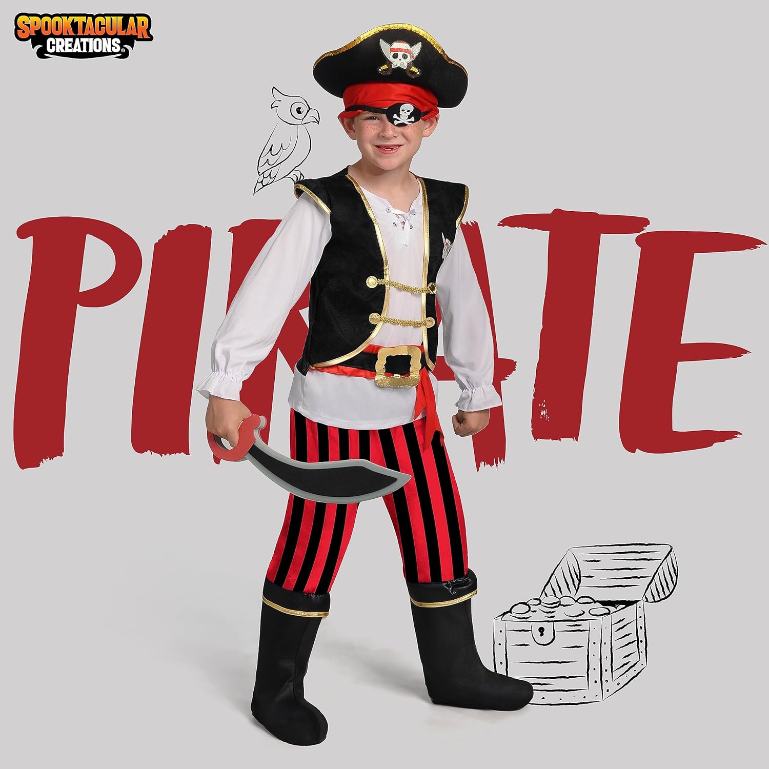 Pirate Costume Set for Kids - Perfect for Halloween and More