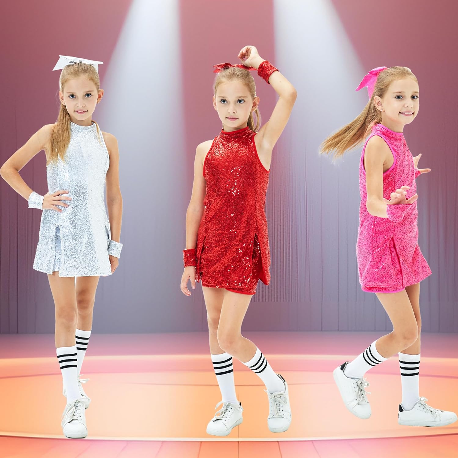 Girls Sequin Dance Costume - Jazz Hip Hop Outfit