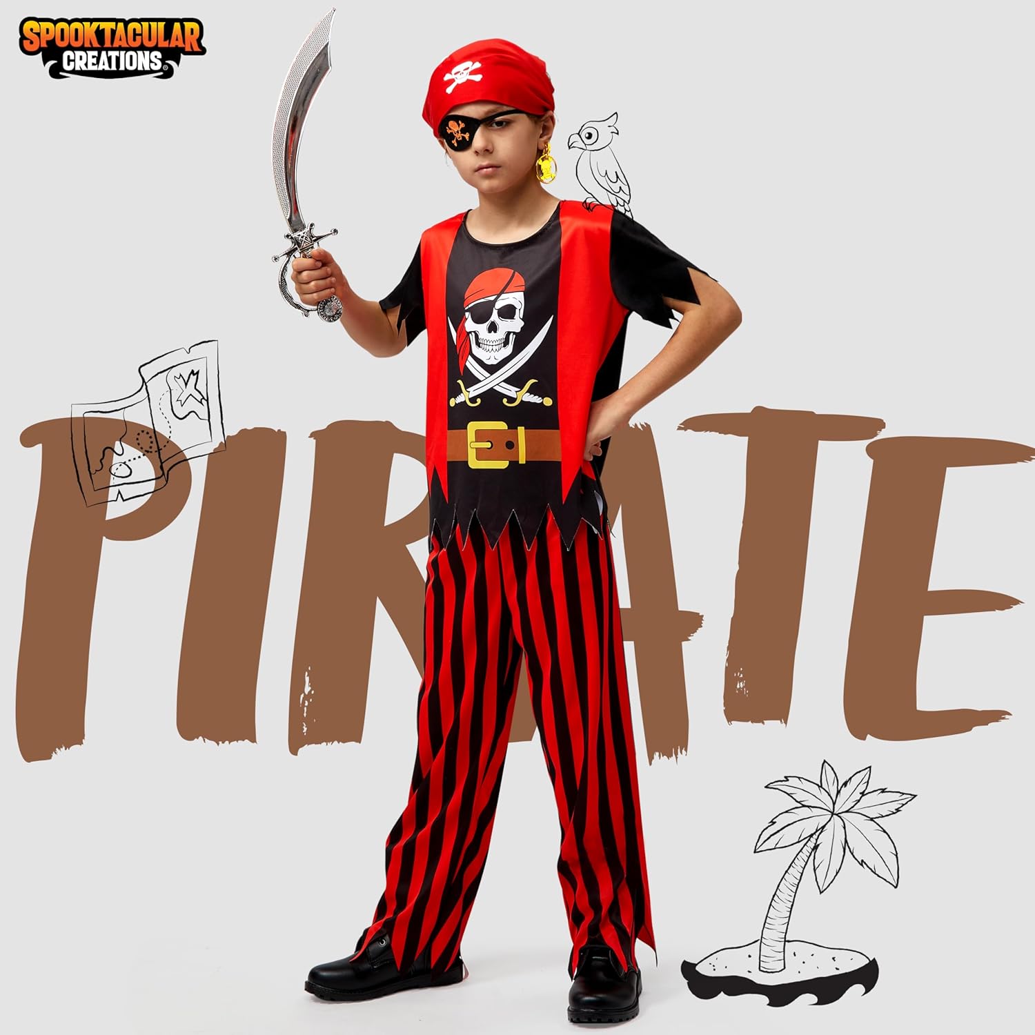 Spooktacular Kids Pirate Costume Set - Halloweenessential for Toddlers