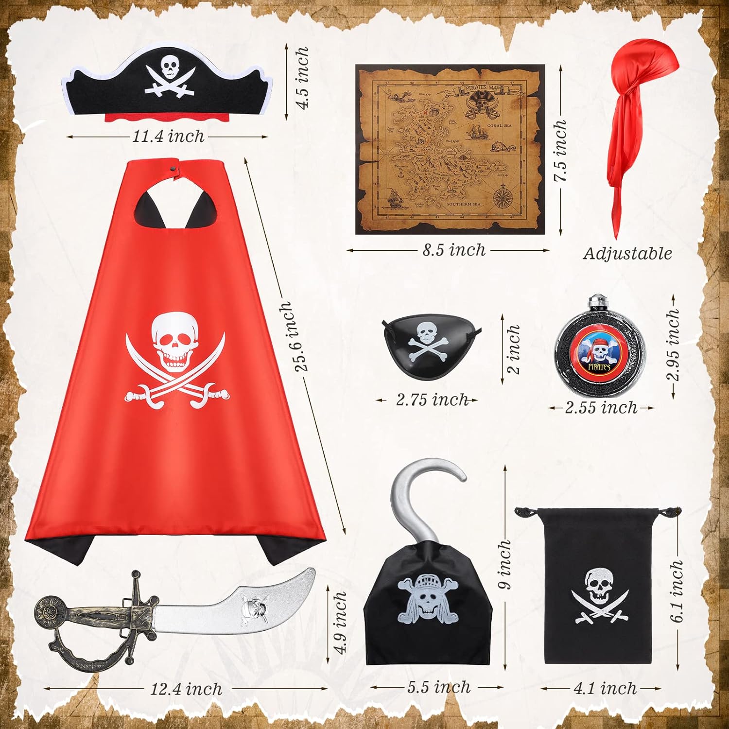 HyDren Kids Pirate Role Play Set
