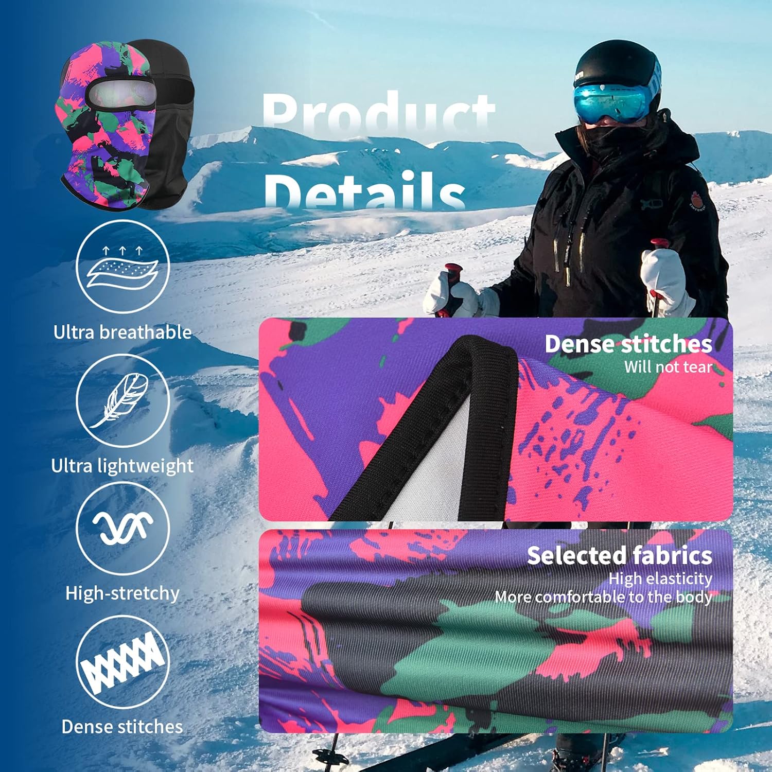 UV-Max Ski Mask for Men and Women
