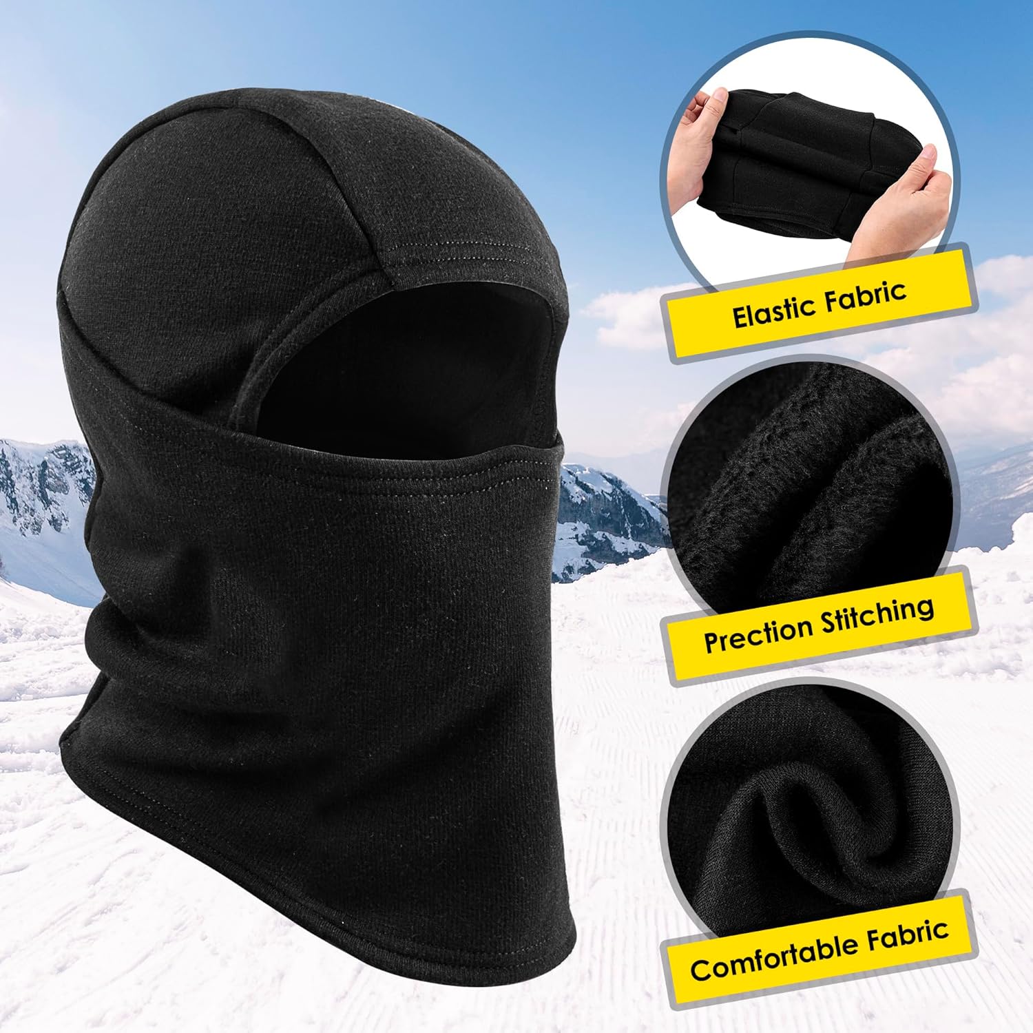 ZUMULIAN Ski Mask Balaclava for Kids Cold Weather Warm 2 Packs