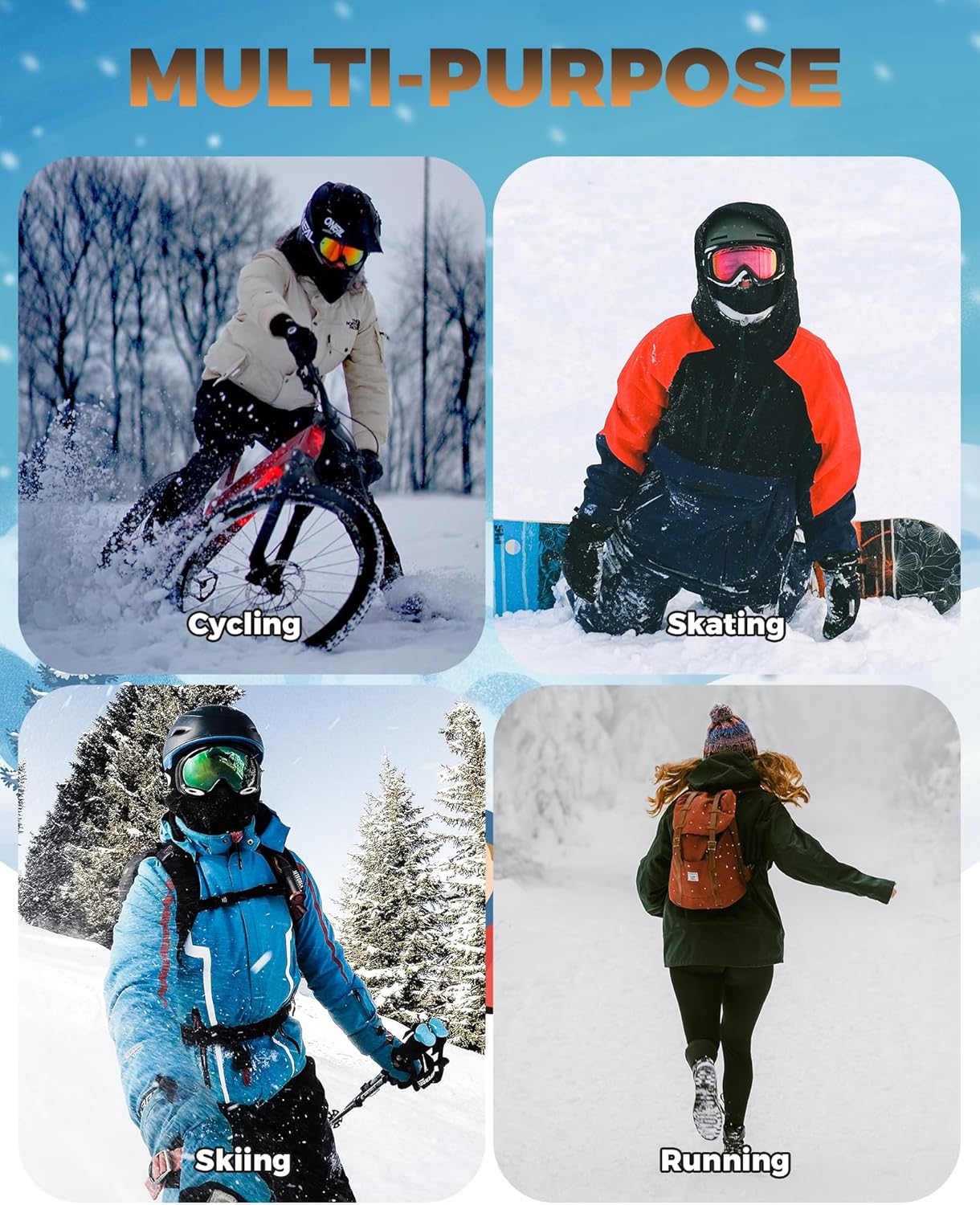 Warm Stylish Ski Mask for Kids