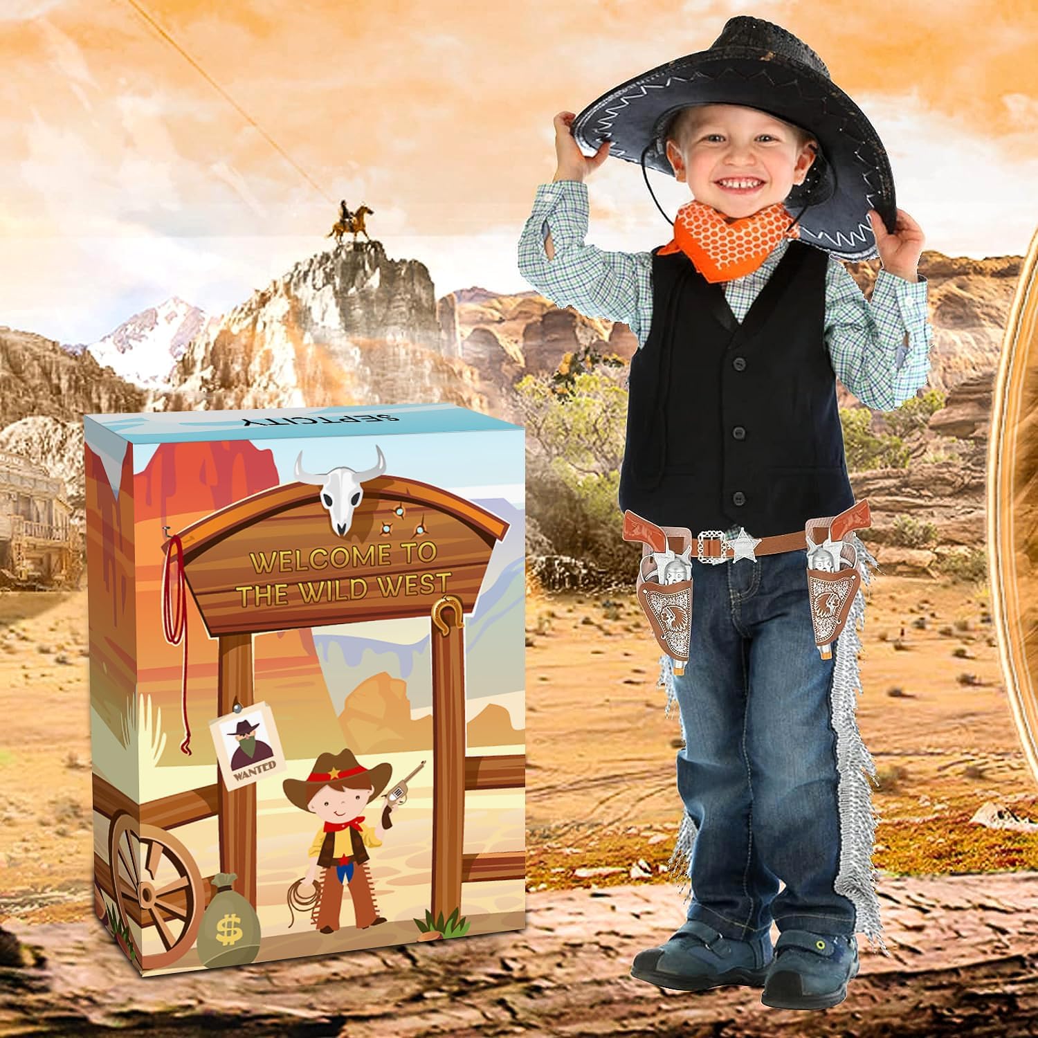 SeptCity Cowboy Dress-up Set