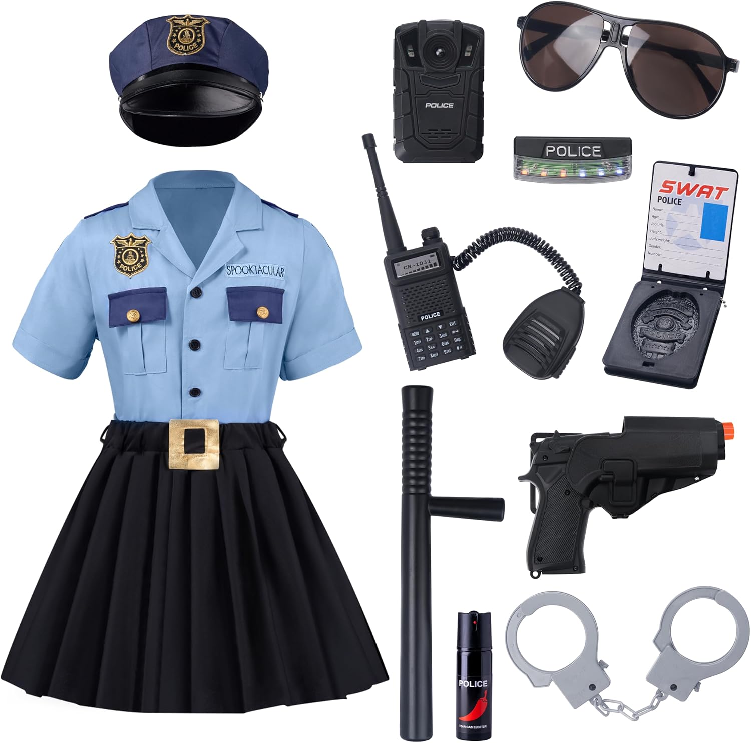 Halloween Girls Police Officer Costume