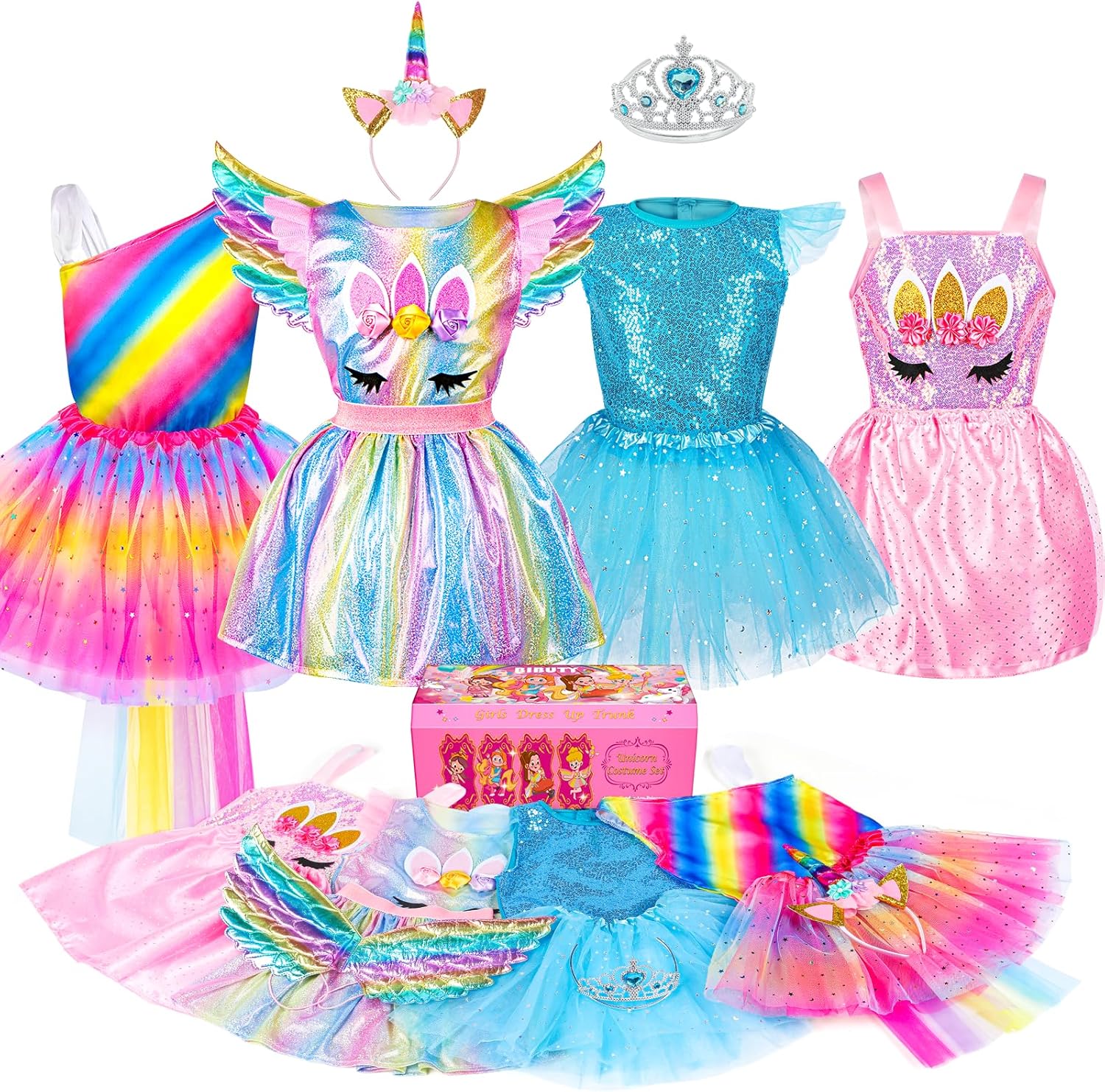 BIBUTY Kids Princess Dress Up Clothes Set