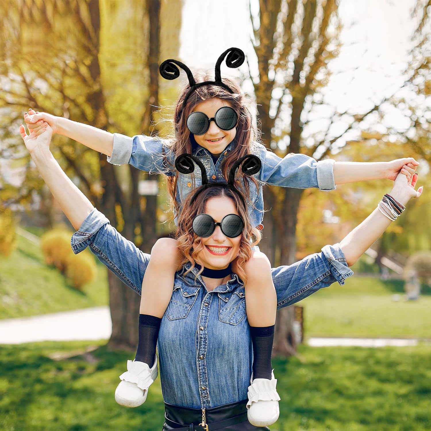 Yopyame Fly Costume Bug Accessories Set Black Velvet