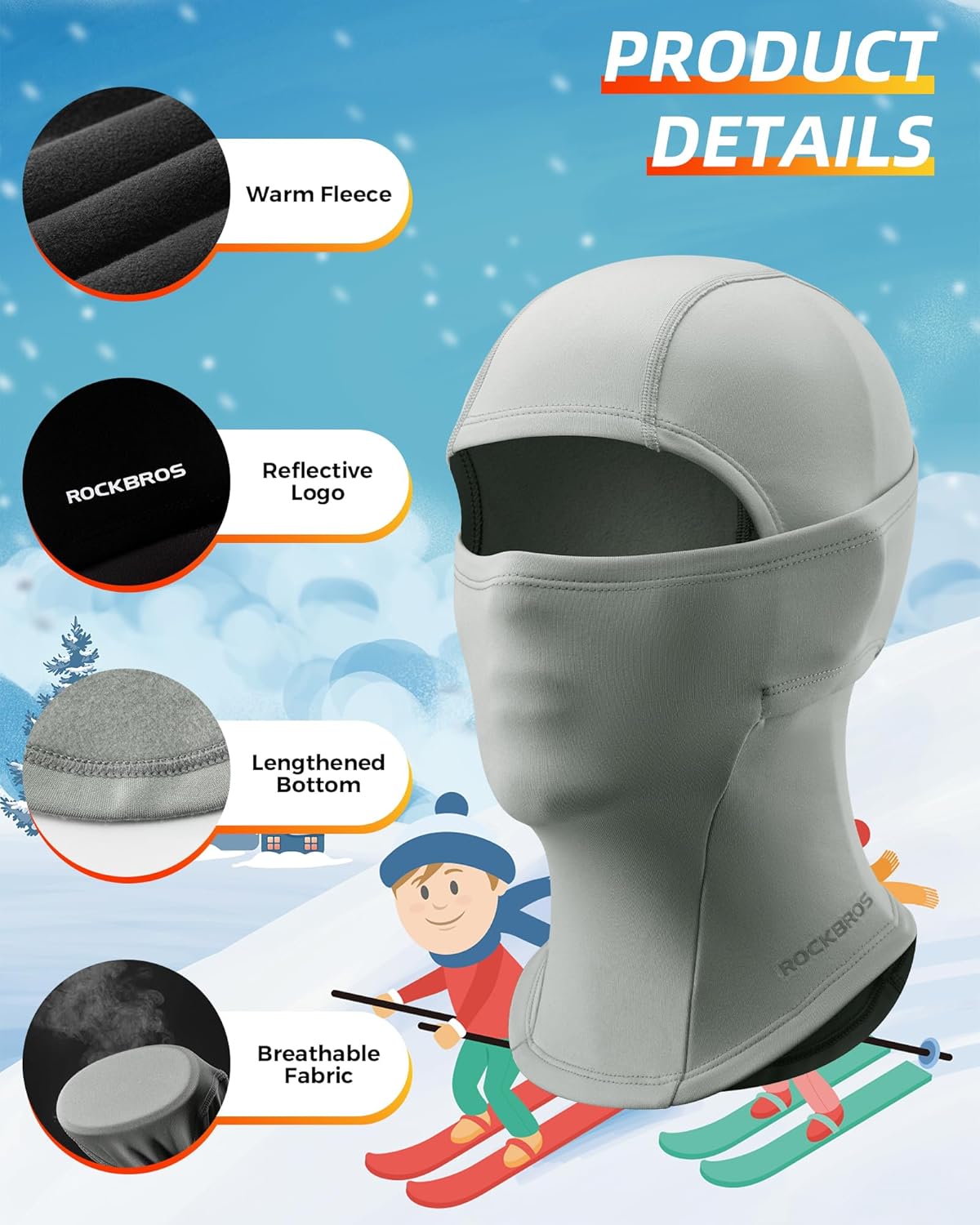 Warm Stylish Ski Mask for Kids