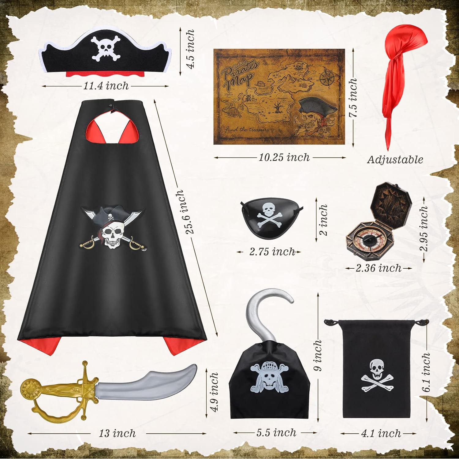 HyDren Kids Pirate Role Play Set