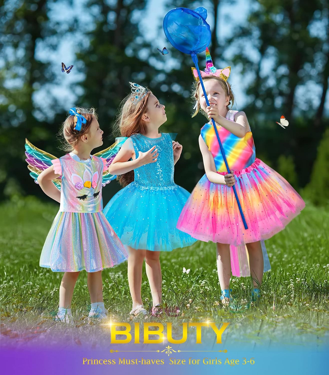 BIBUTY Kids Princess Dress Up Clothes Set