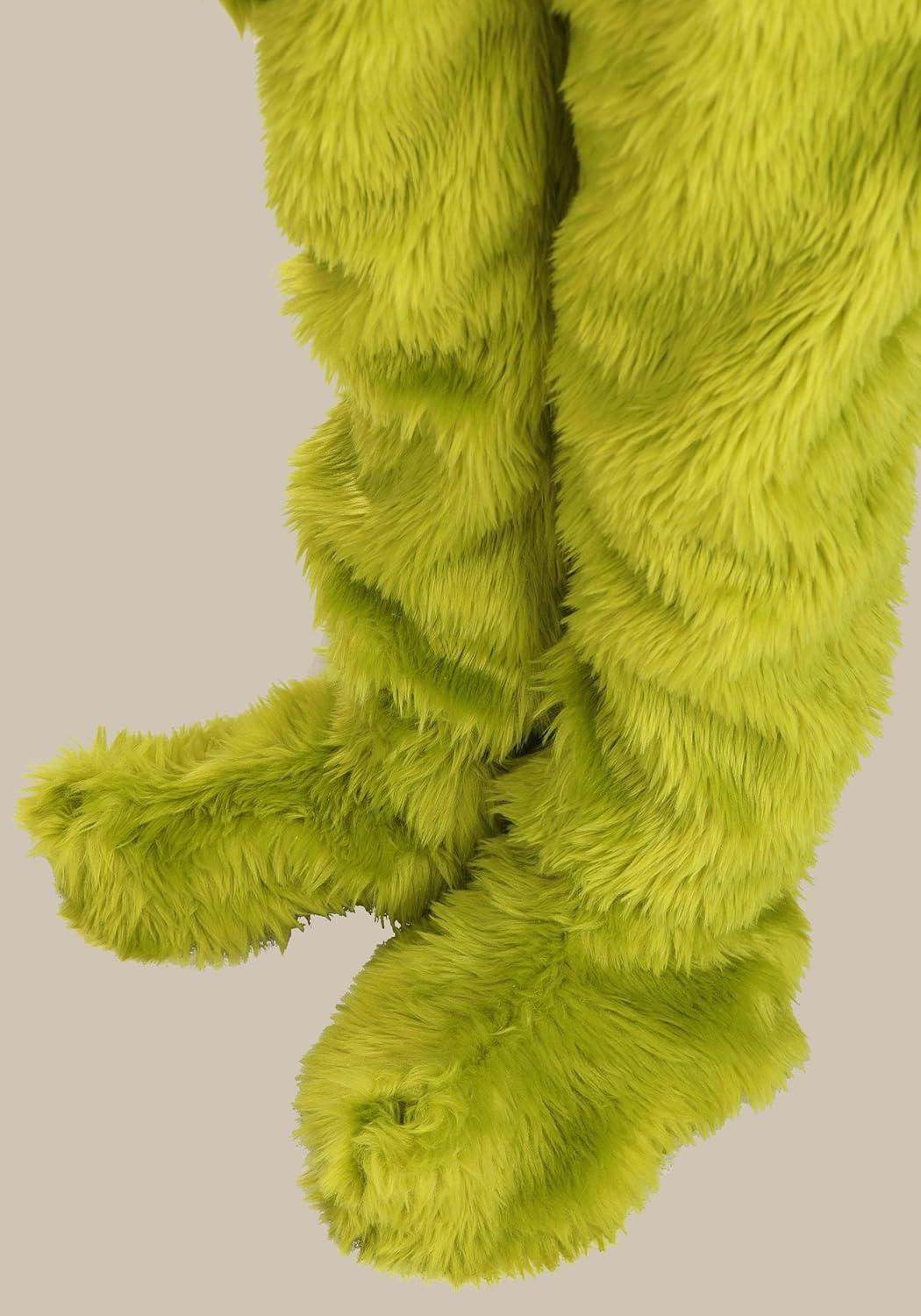 Perfect Dr Seuss The Grinch Costume Open Face Faux Fur