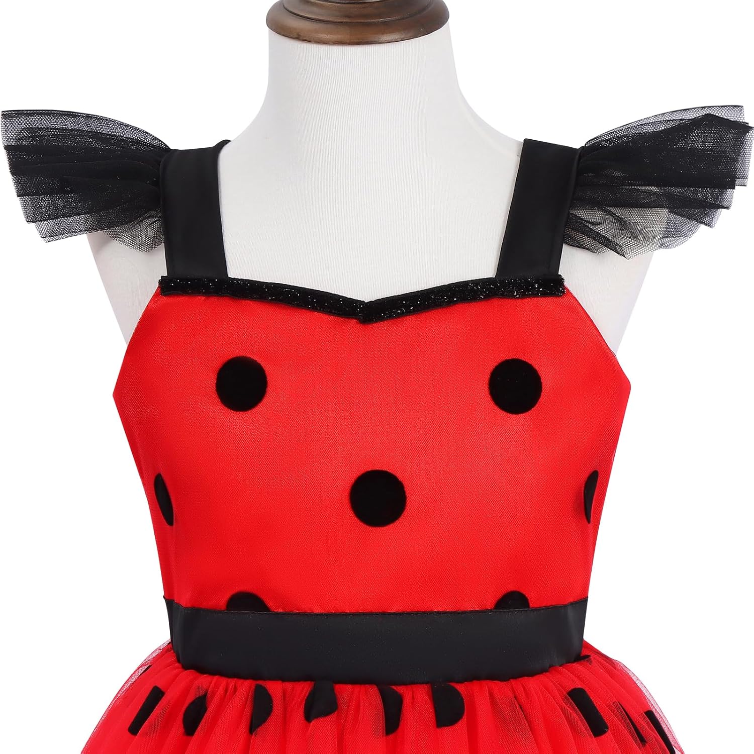 Girls Halloween LED Ladybug Costumes - Light-Up Party Dresses