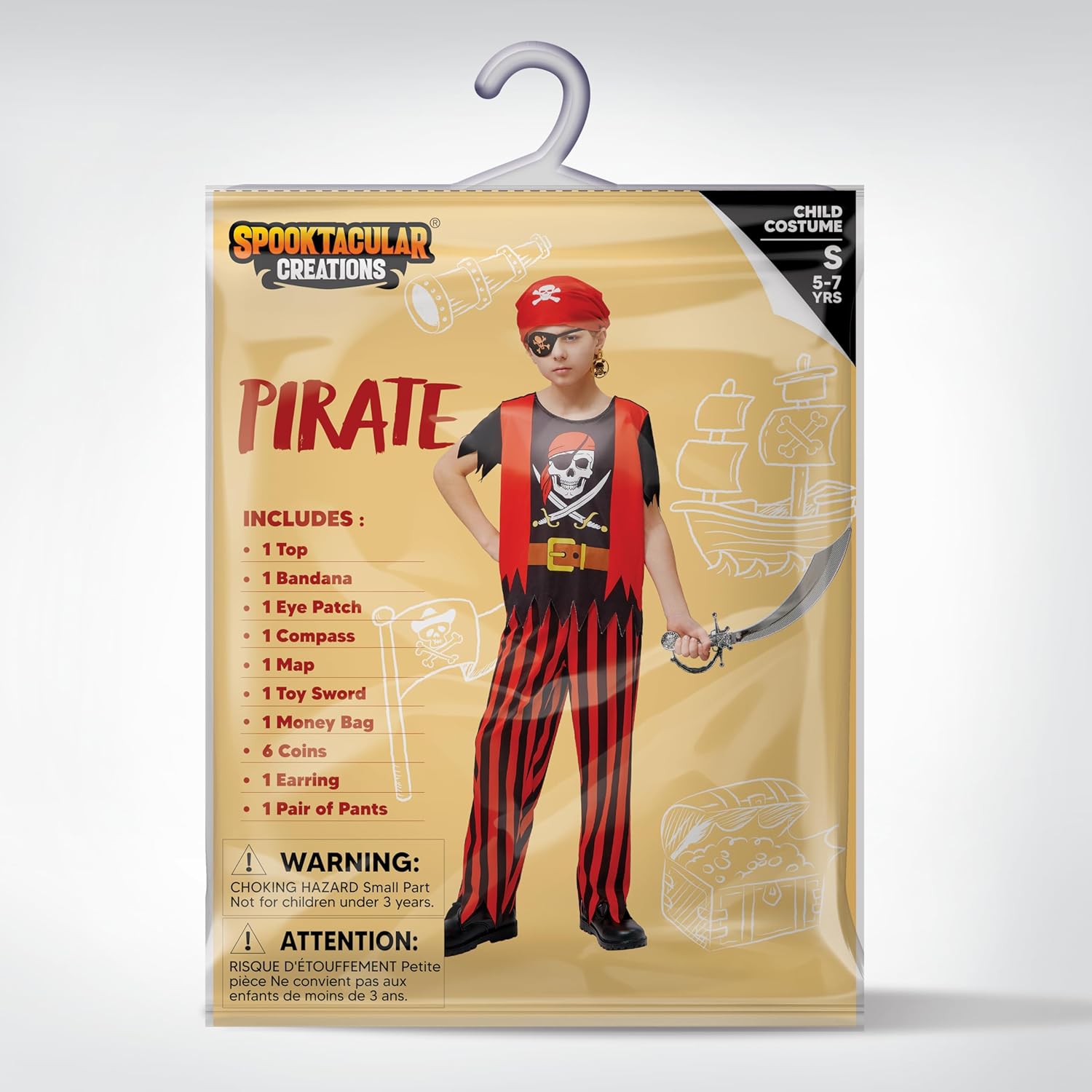 Spooktacular Kids Pirate Costume Set - Halloweenessential for Toddlers