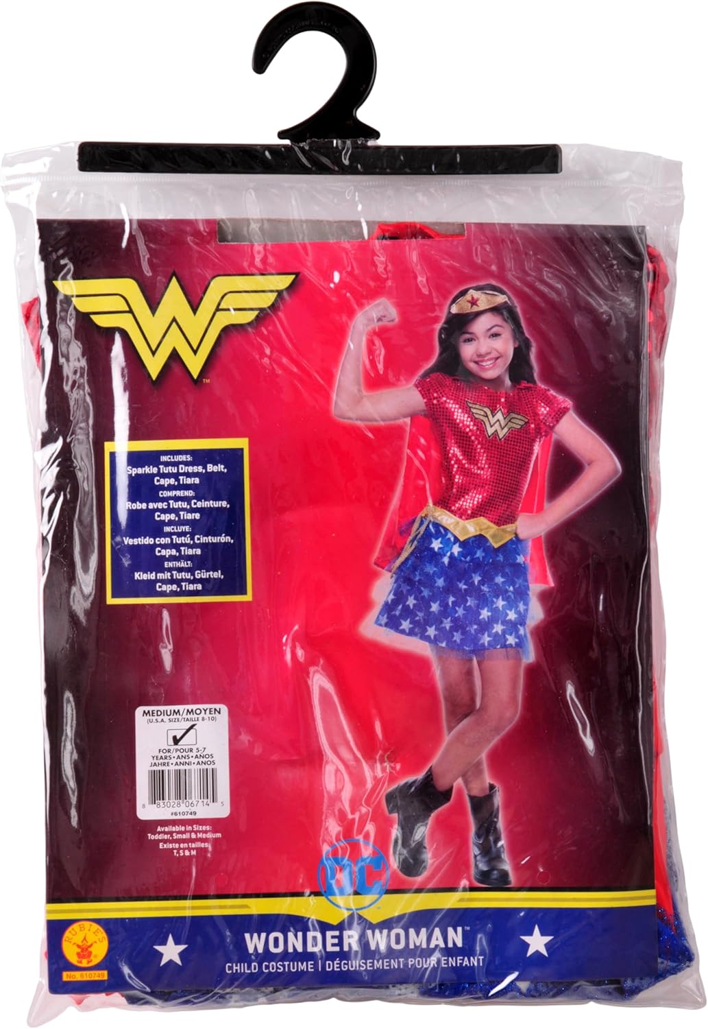 Wonder Woman Sequin Costume Dress for Kids