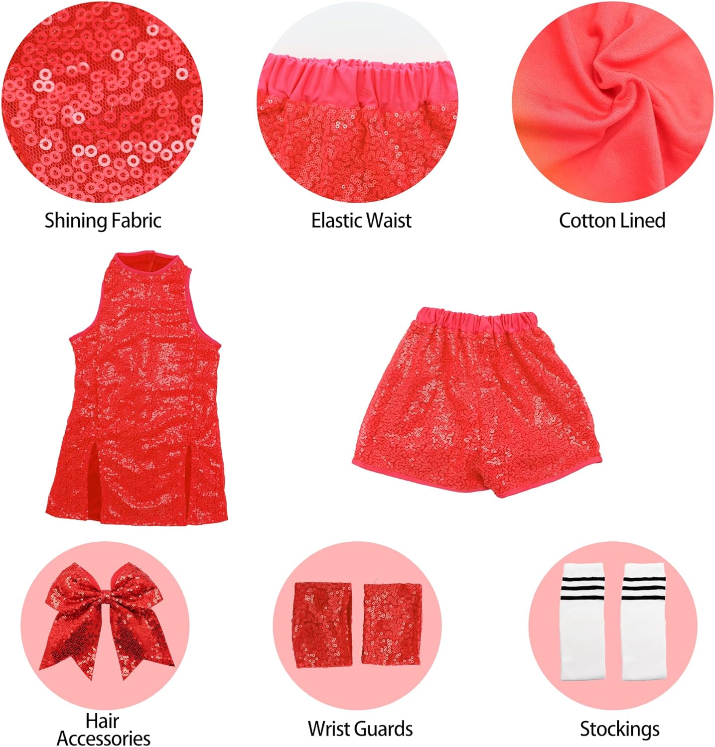 Girls Sequin Dance Costume - Jazz Hip Hop Outfit
