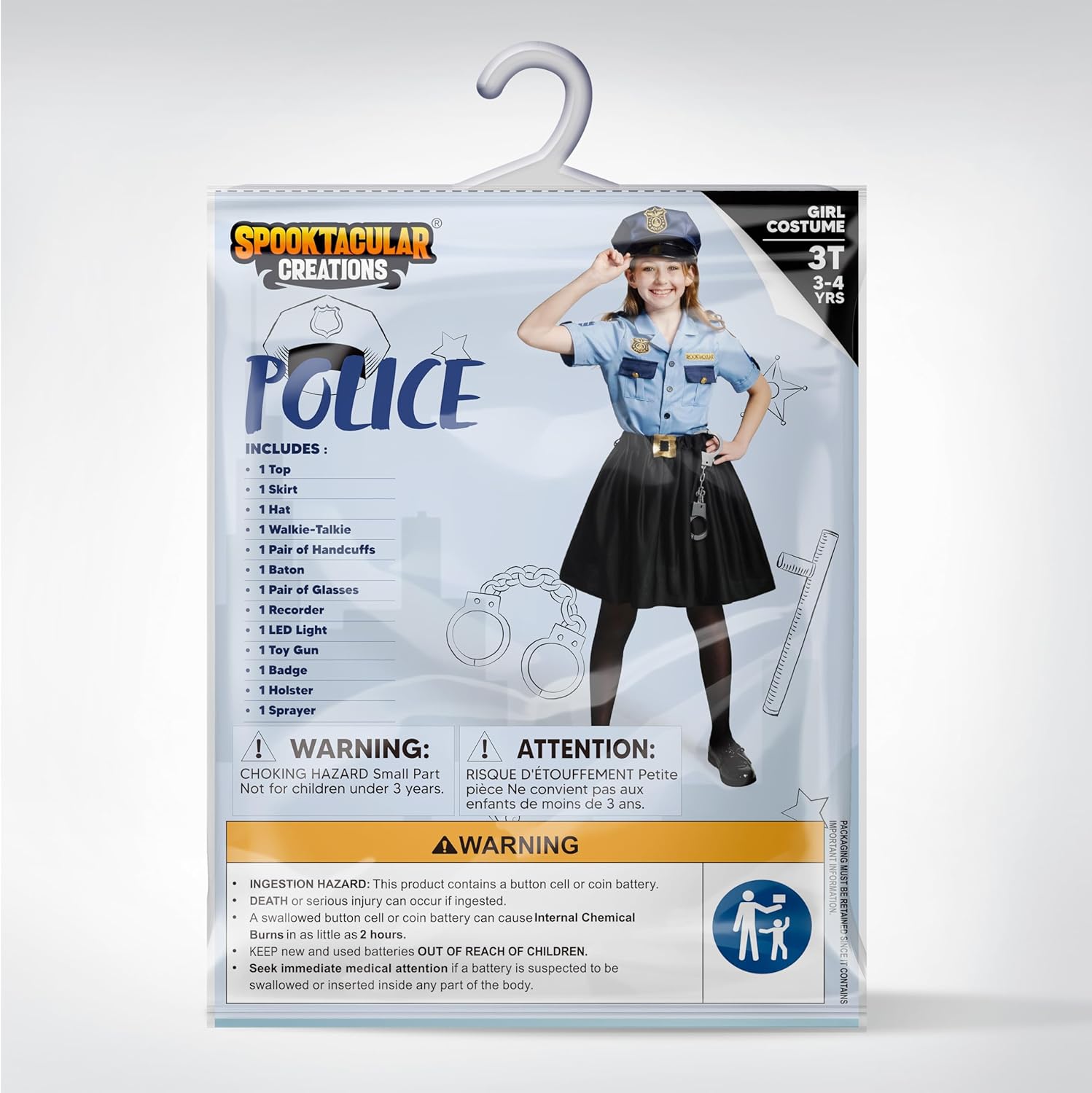 Halloween Girls Police Officer Costume