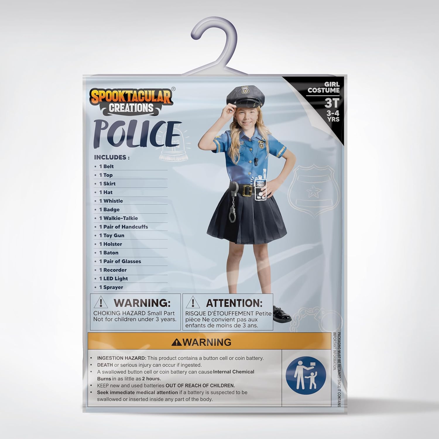 Spooktacular Creations Halloween Police Officer Costume for Girls