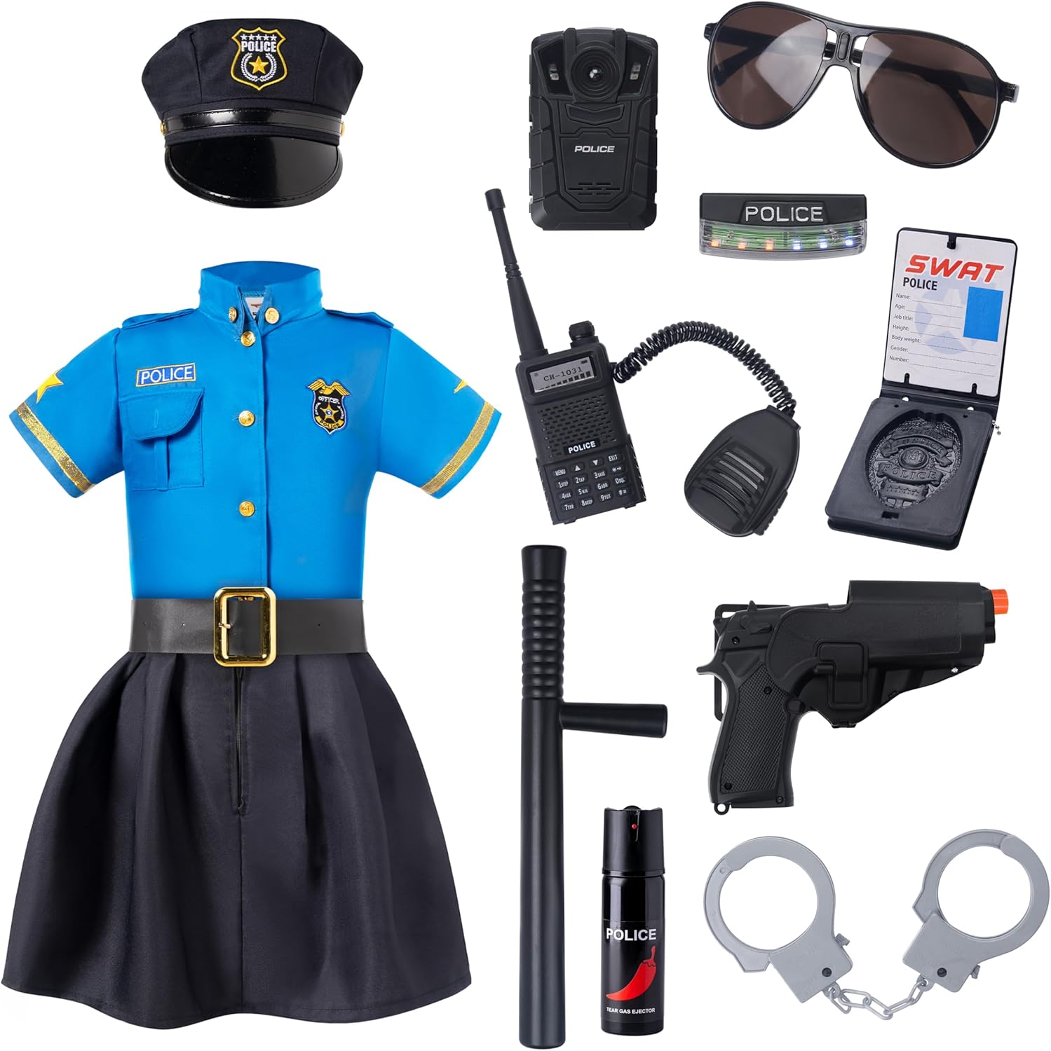 Spooktacular Creations Halloween Police Officer Costume for Girls